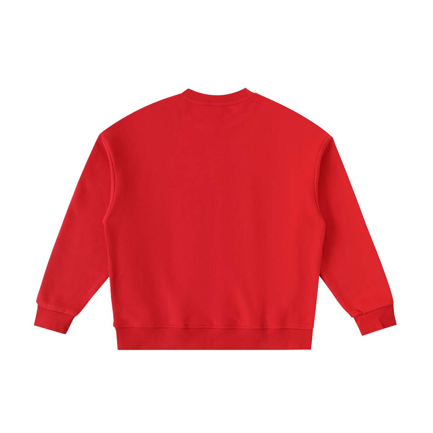 BLANKZ Kids' Essential Fleece Crewneck Sweatshirt — Red, back view