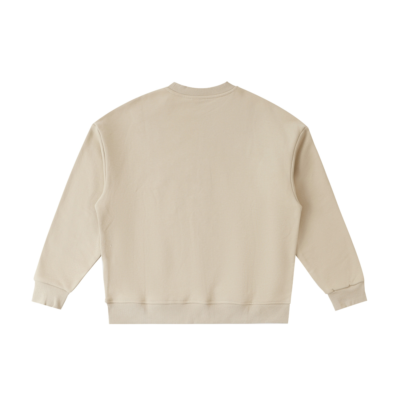 BLANKZ Kids' Essential Fleece Crewneck Sweatshirt — Khaki, back view