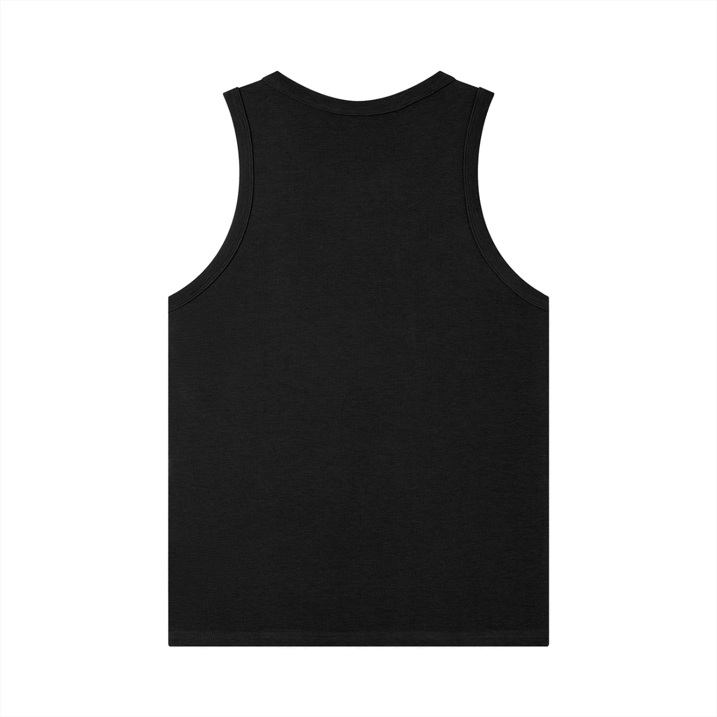 BLANKZ Heavy Rib Tank — Black, back view