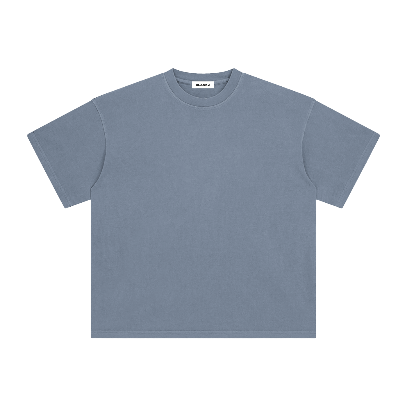 BLANKZ Enzyme-Washed Tee — Gray Blue, front view