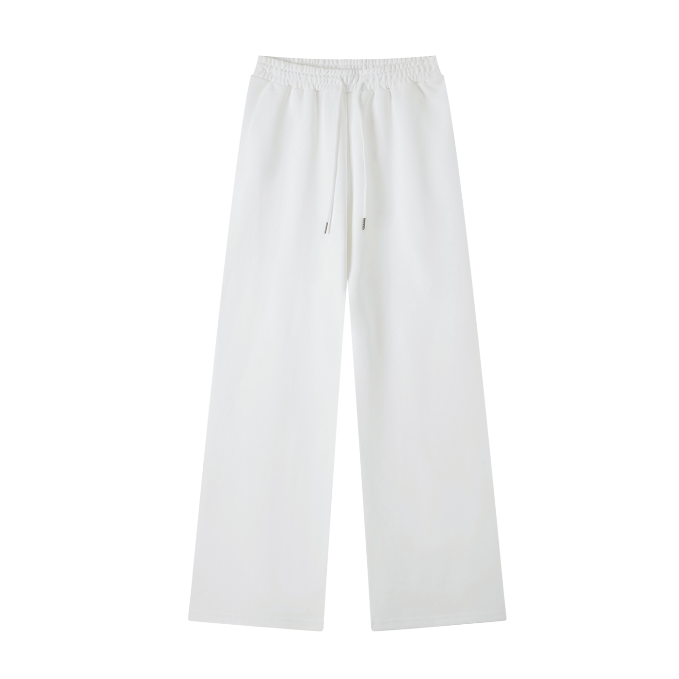 BLANKZ Essential Straight-Leg Sweatpants — White, front view