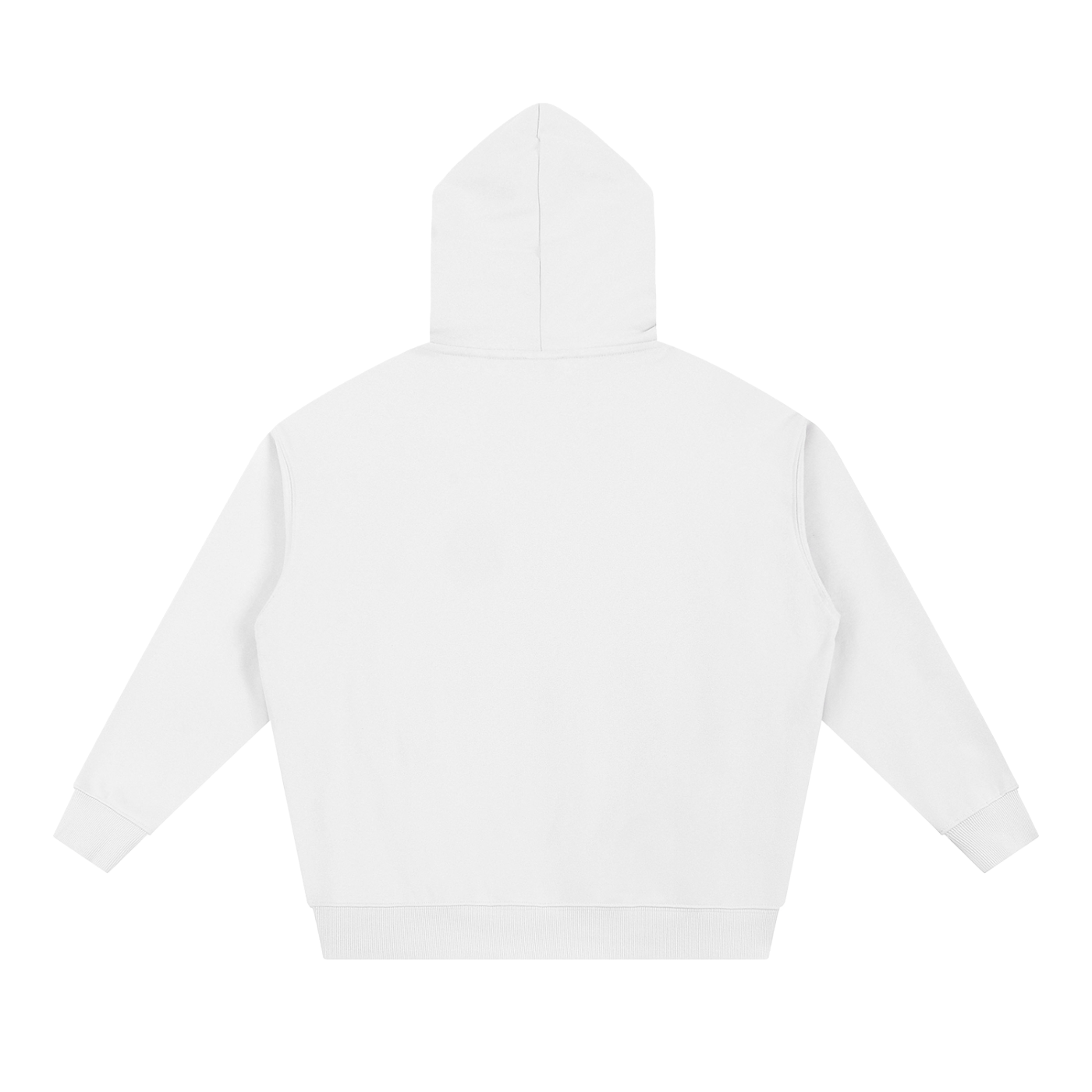 BLANKZ Essential Heavyweight Hoodie — White, back view