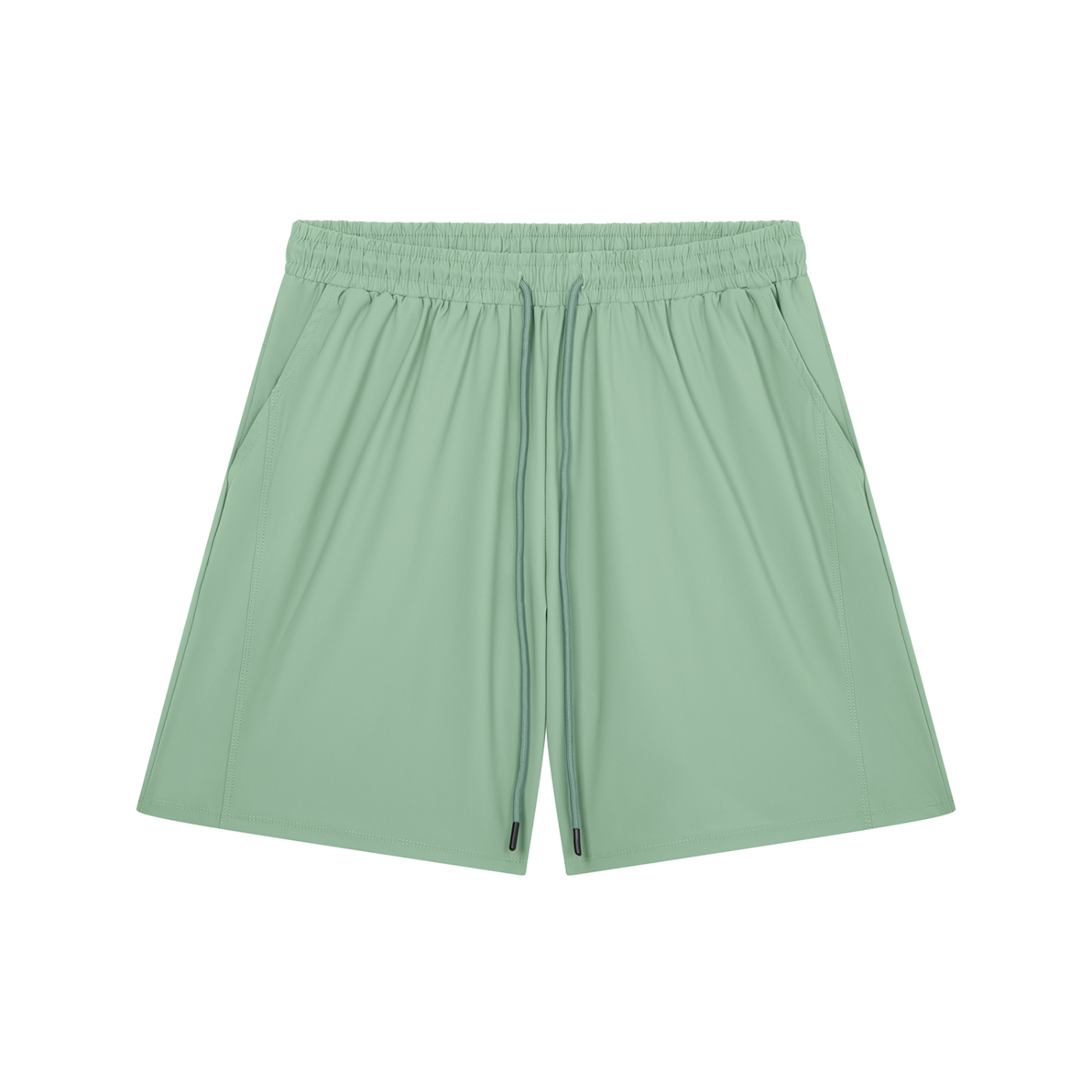 BLANKZ Light Drawstring Short — Gray Green, front view