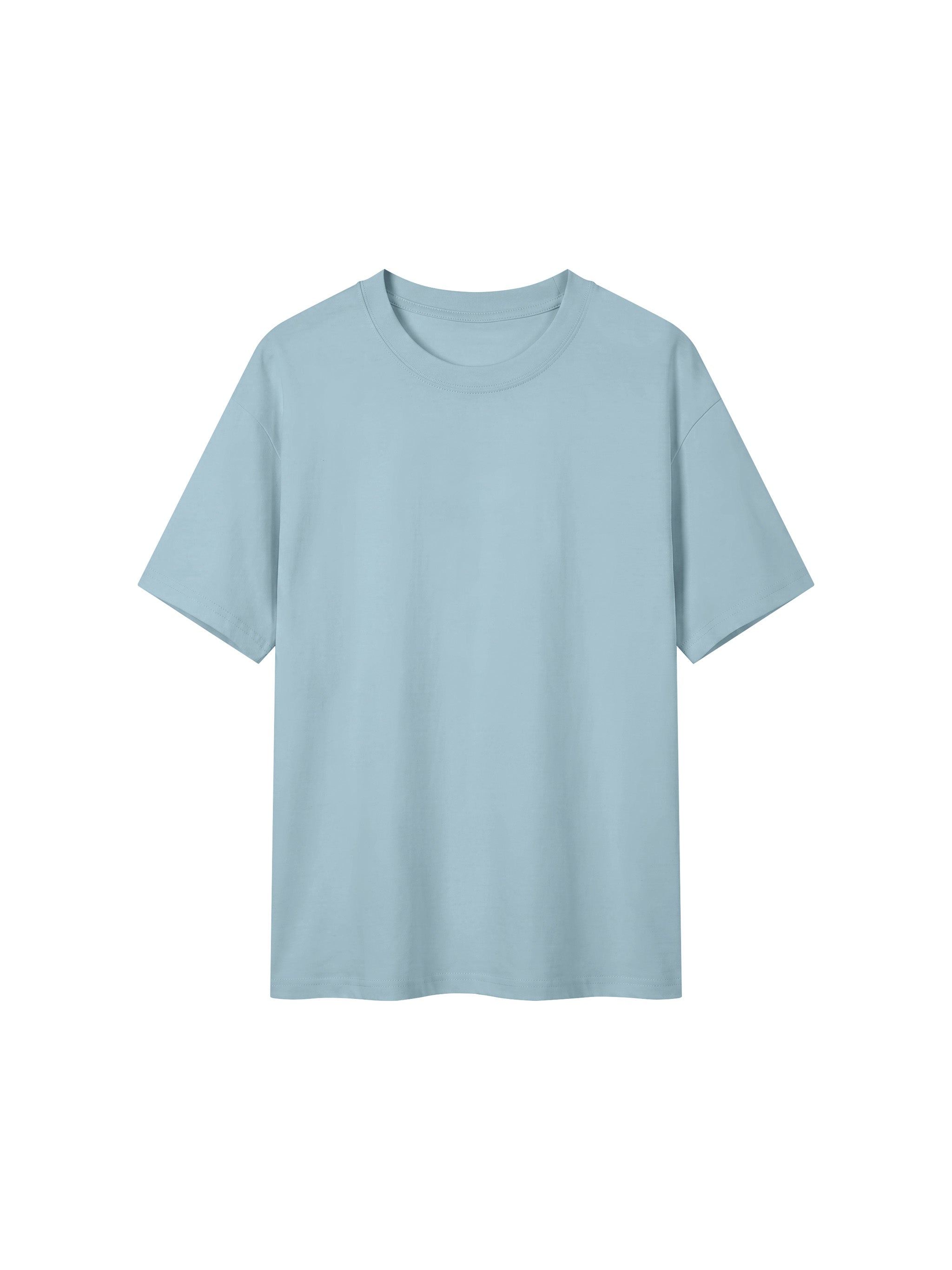 BLANKZ Everyday Cotton Tee — Gray Blue, front view