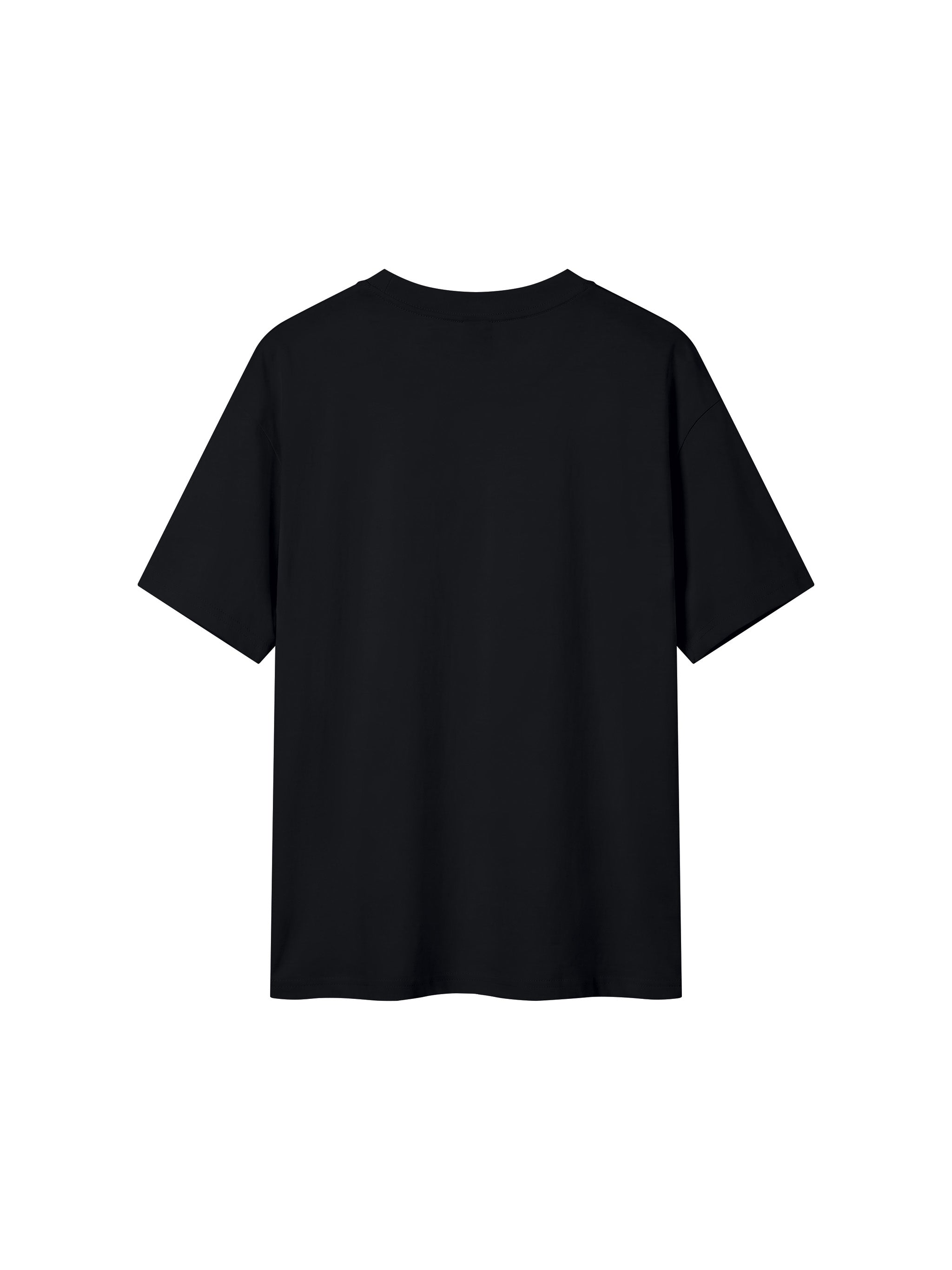BLANKZ Everyday Cotton Tee — Black, back view