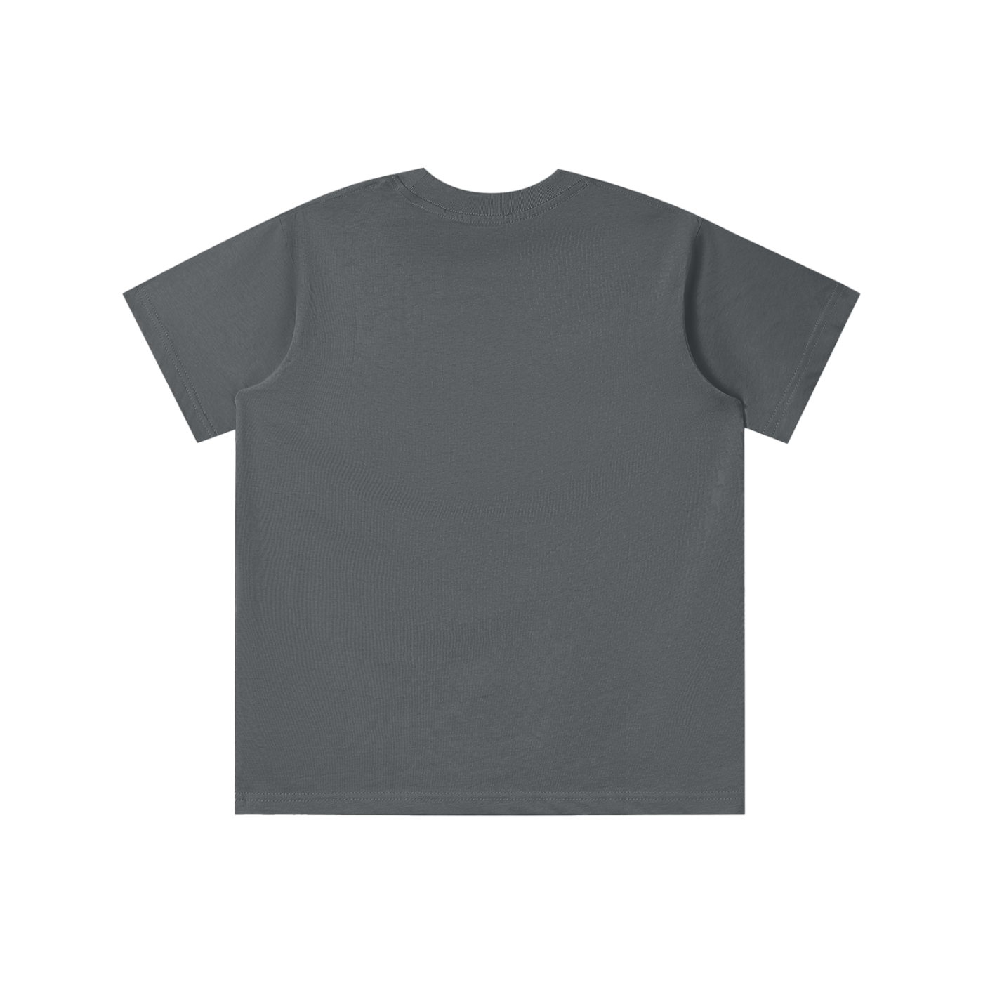 BLANKZ Kids' Essential Tee — Carbon Gray, back view