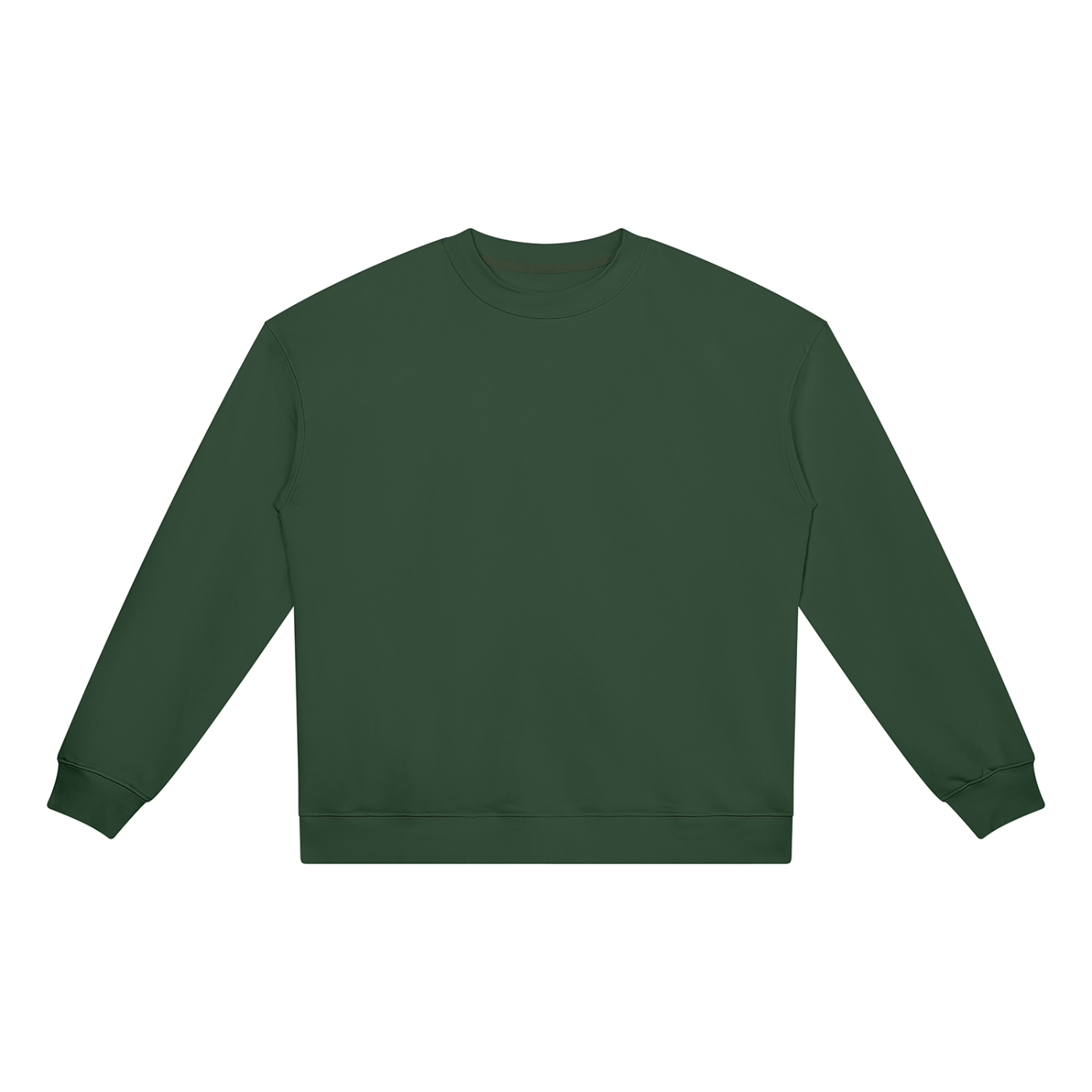 BLANKZ Heavyweight Crew 420 — Blackish Green, front view