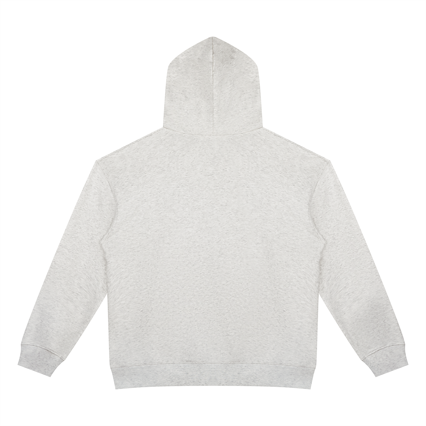 BLANKZ Heavyweight Zip Hoodie 420 — Oat Gray, back view