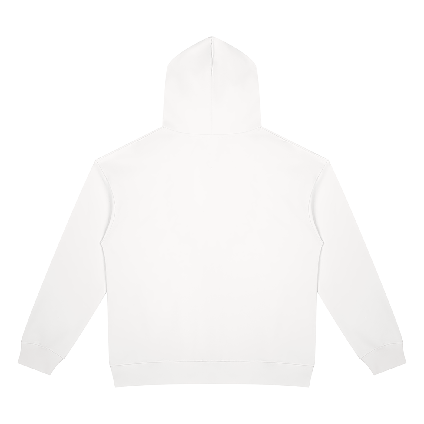 BLANKZ Heavyweight Zip Hoodie 420 — White, back view