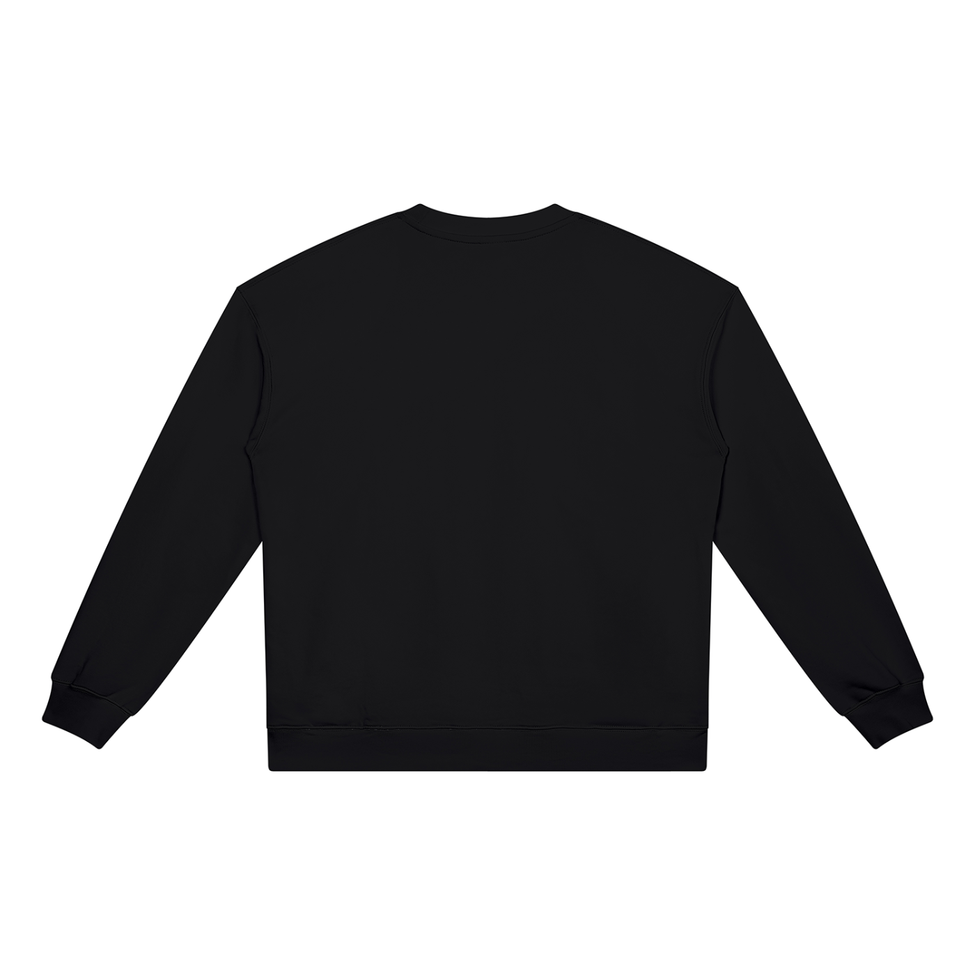 BLANKZ Heavyweight Crew 420 — Black, back view