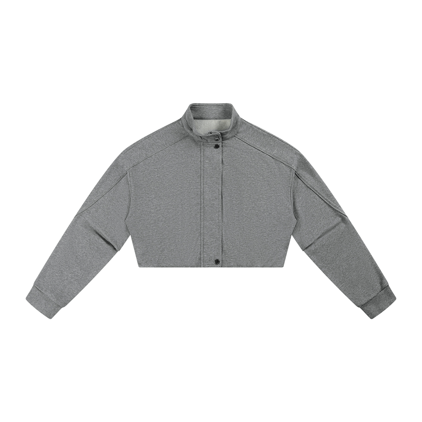 BLANKZ Button-Front Jacket — Flower Gray, front view