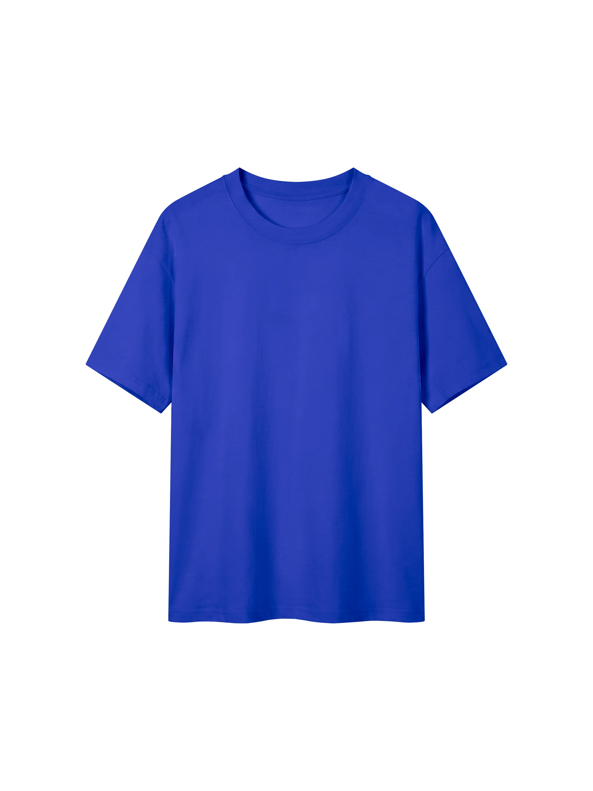 BLANKZ Everyday Cotton Tee — Colorful Blue, front view