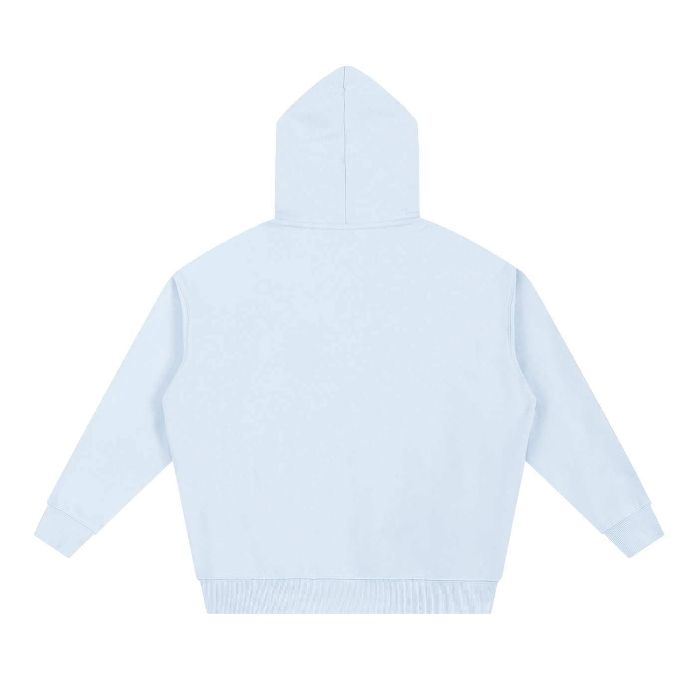 BLANKZ Essential Heavyweight Hoodie — Blue, back view