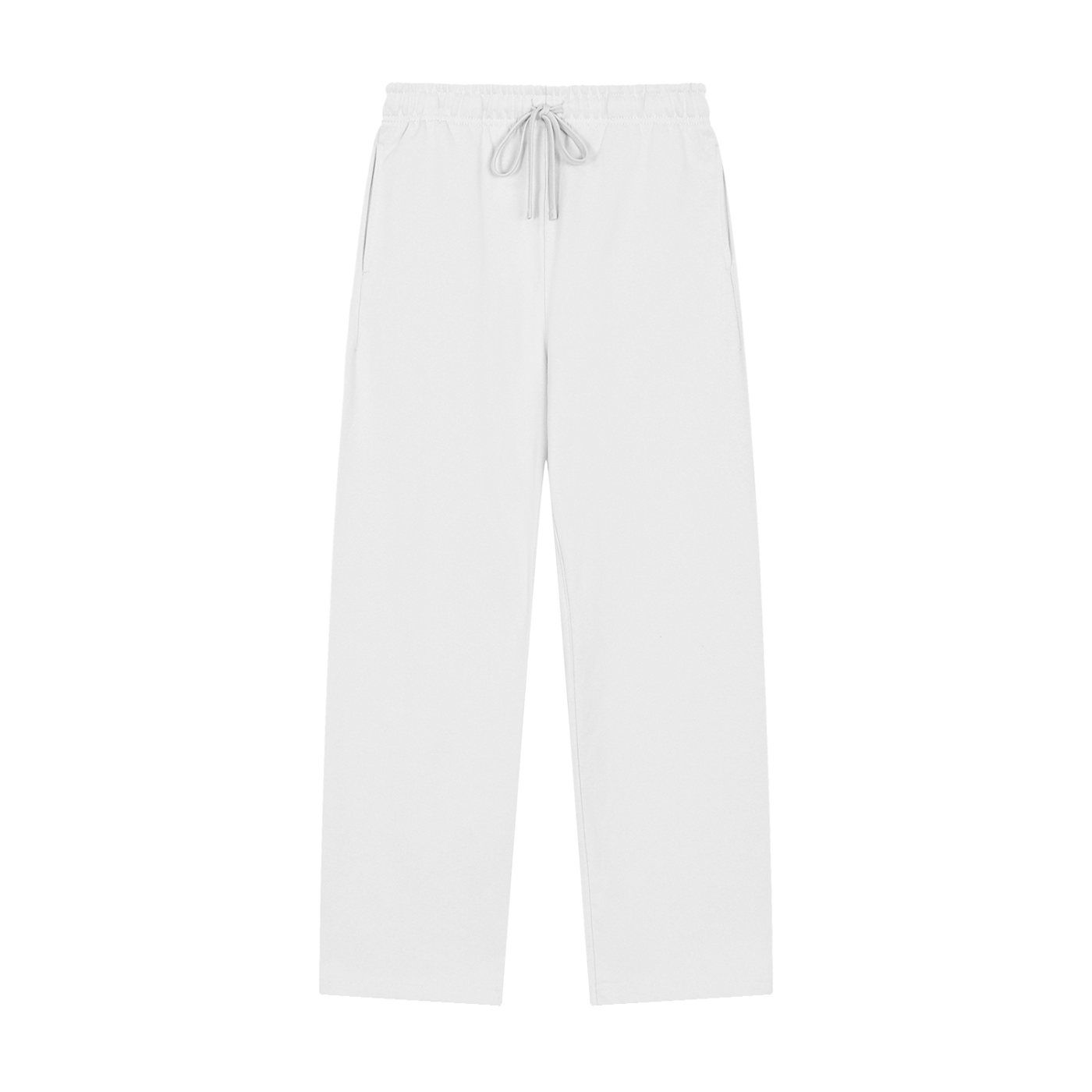 BLANKZ Heavy Straight Sweatpant — White, front view