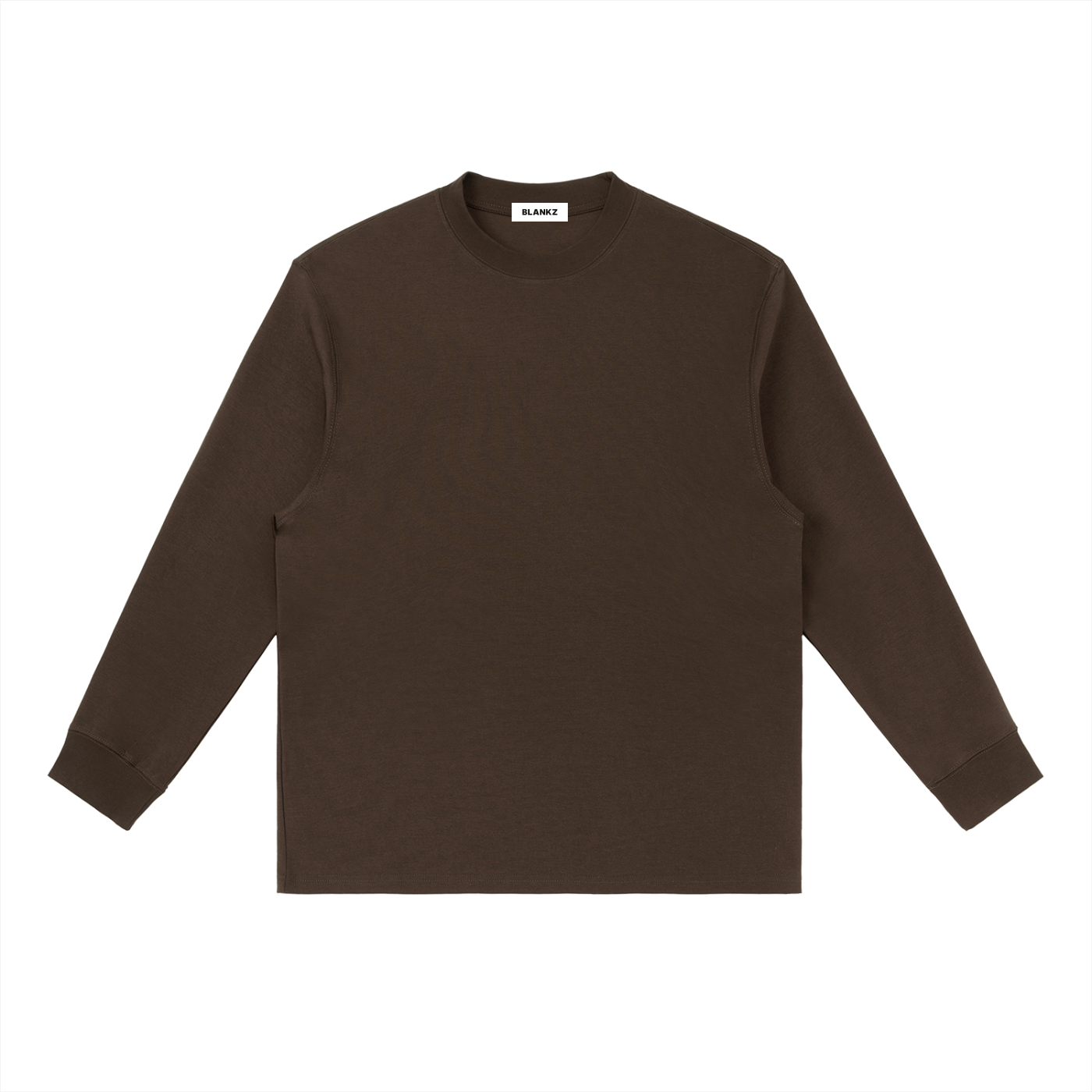 BLANKZ Everyday Long Sleeve 280 — Coffee, front view