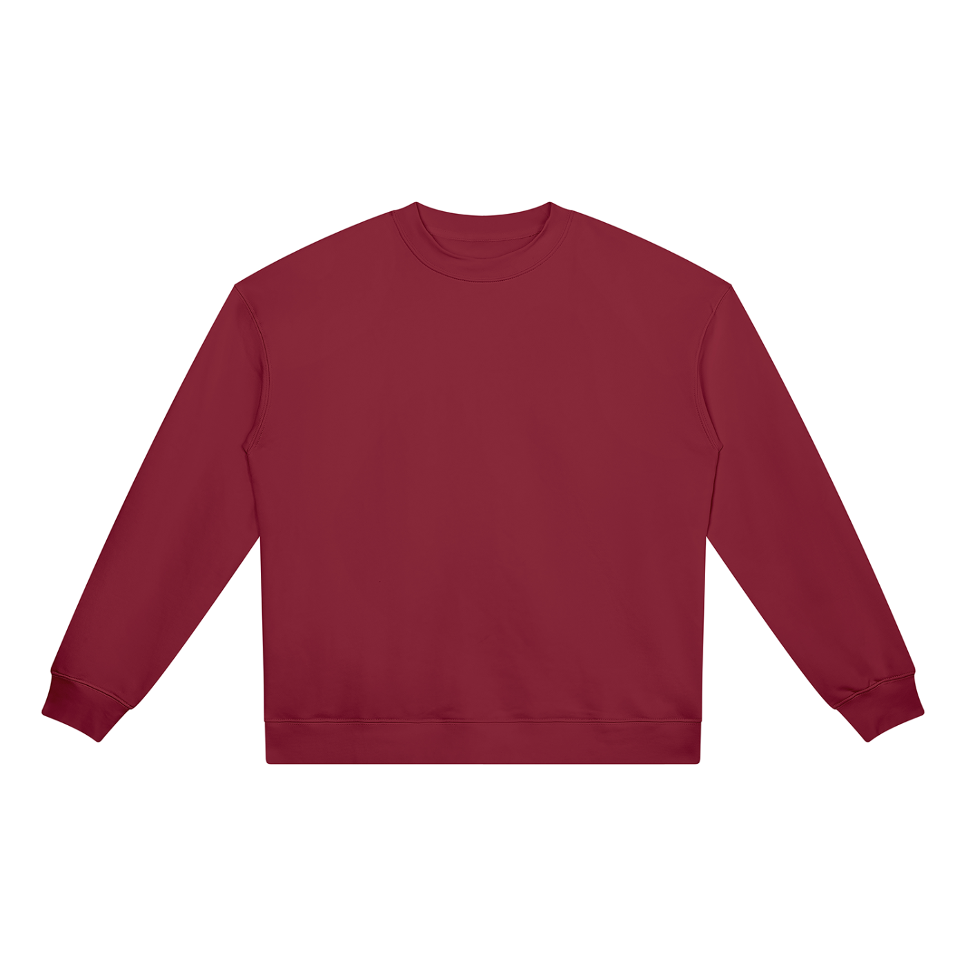BLANKZ Heavyweight Crew 420 — Wine Red, front view