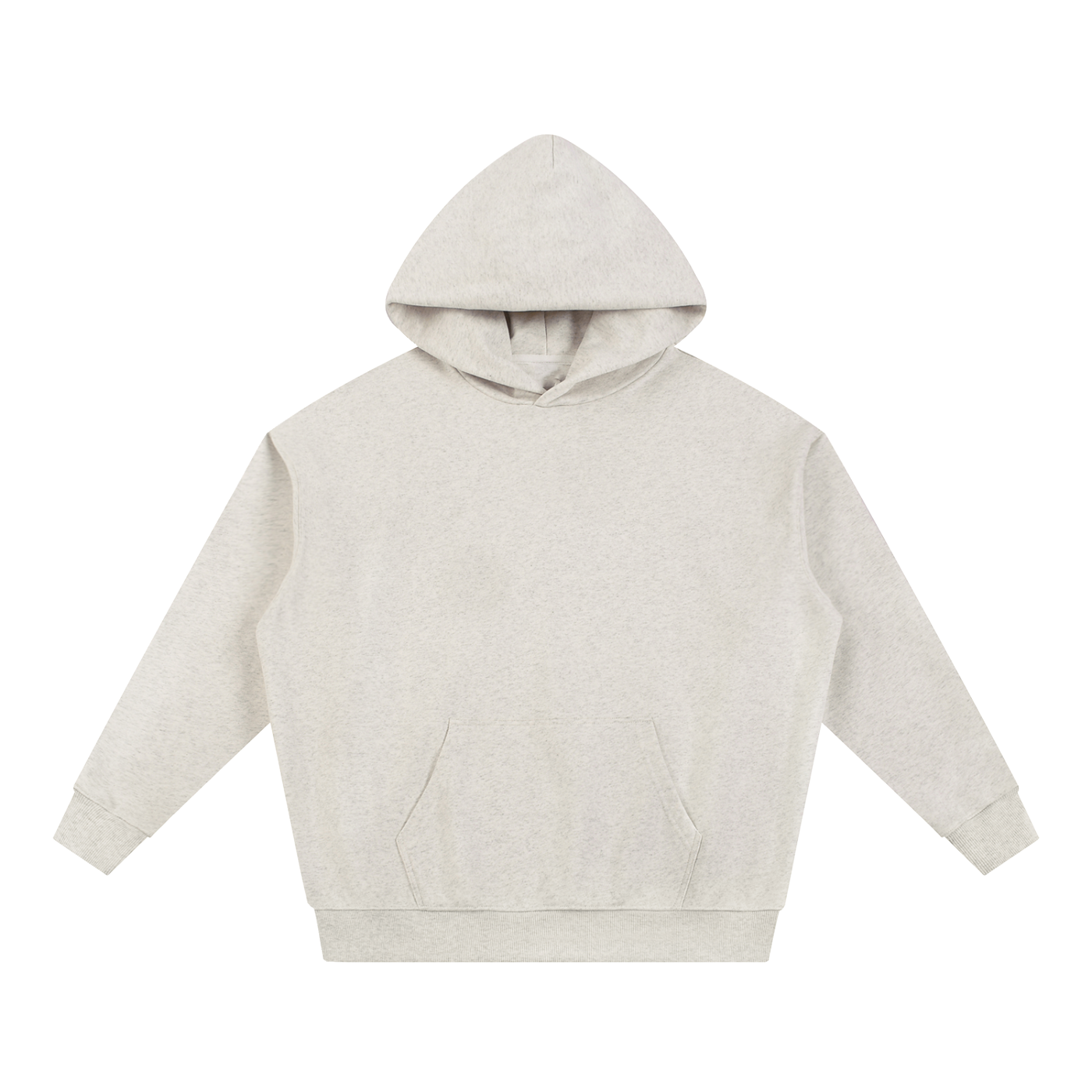 BLANKZ Essential Heavyweight Hoodie — Oat Gray, front view