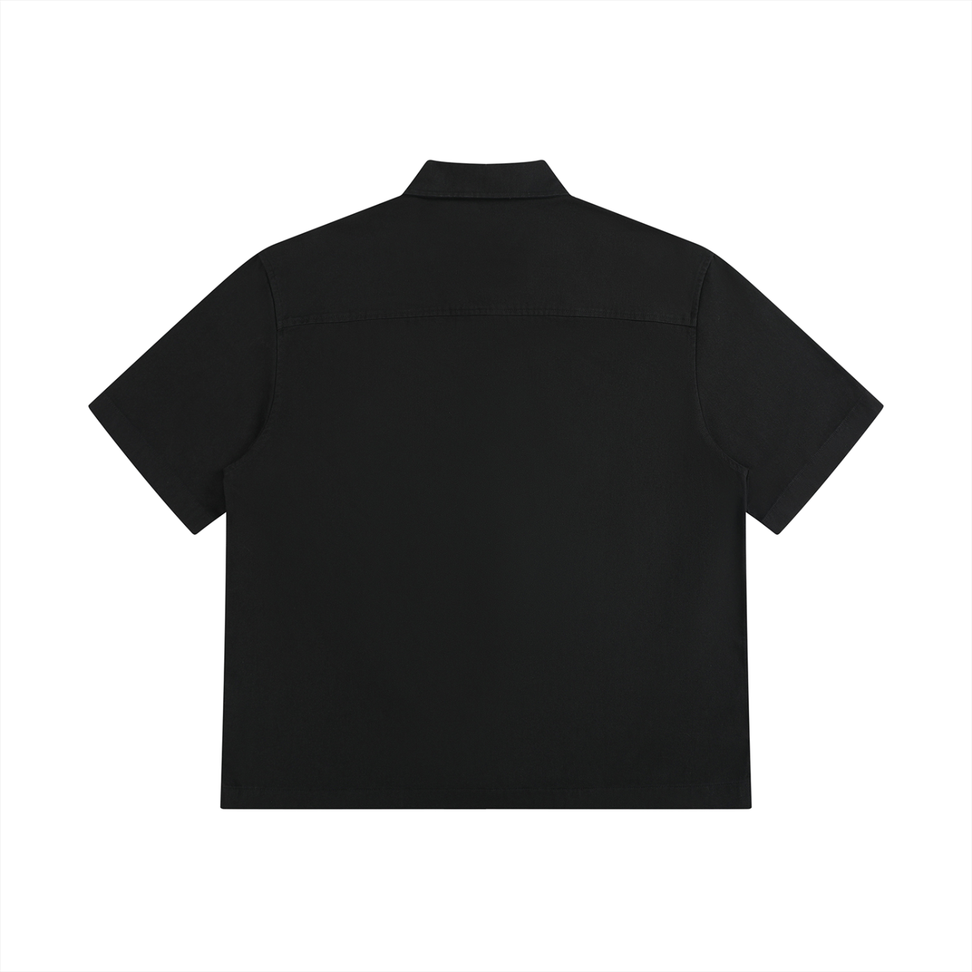 BLANKZ Patch-Pocket Shirt — Black — back view