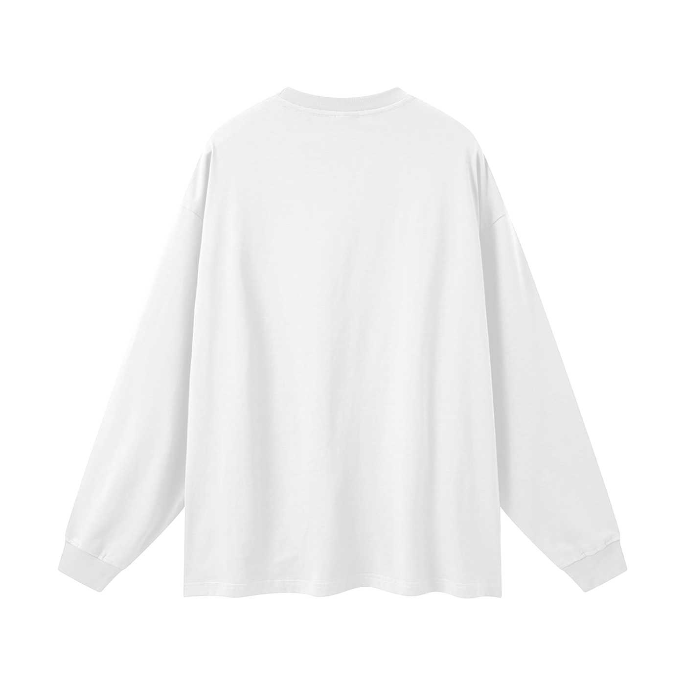 BLANKZ Oversized Long Sleeve 305 — White — back view