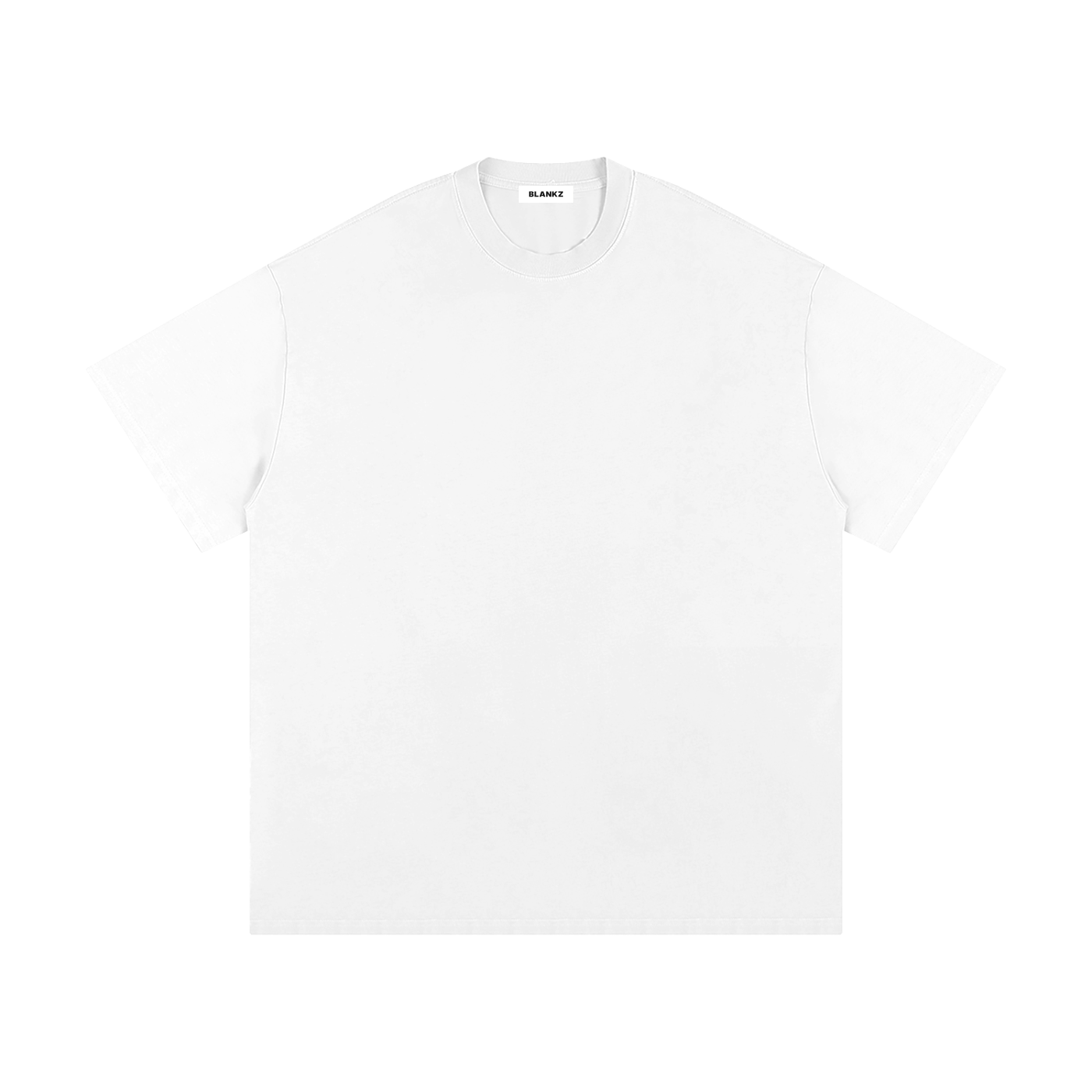 BLANKZ Loose Heavy Tee 275 — White, front view