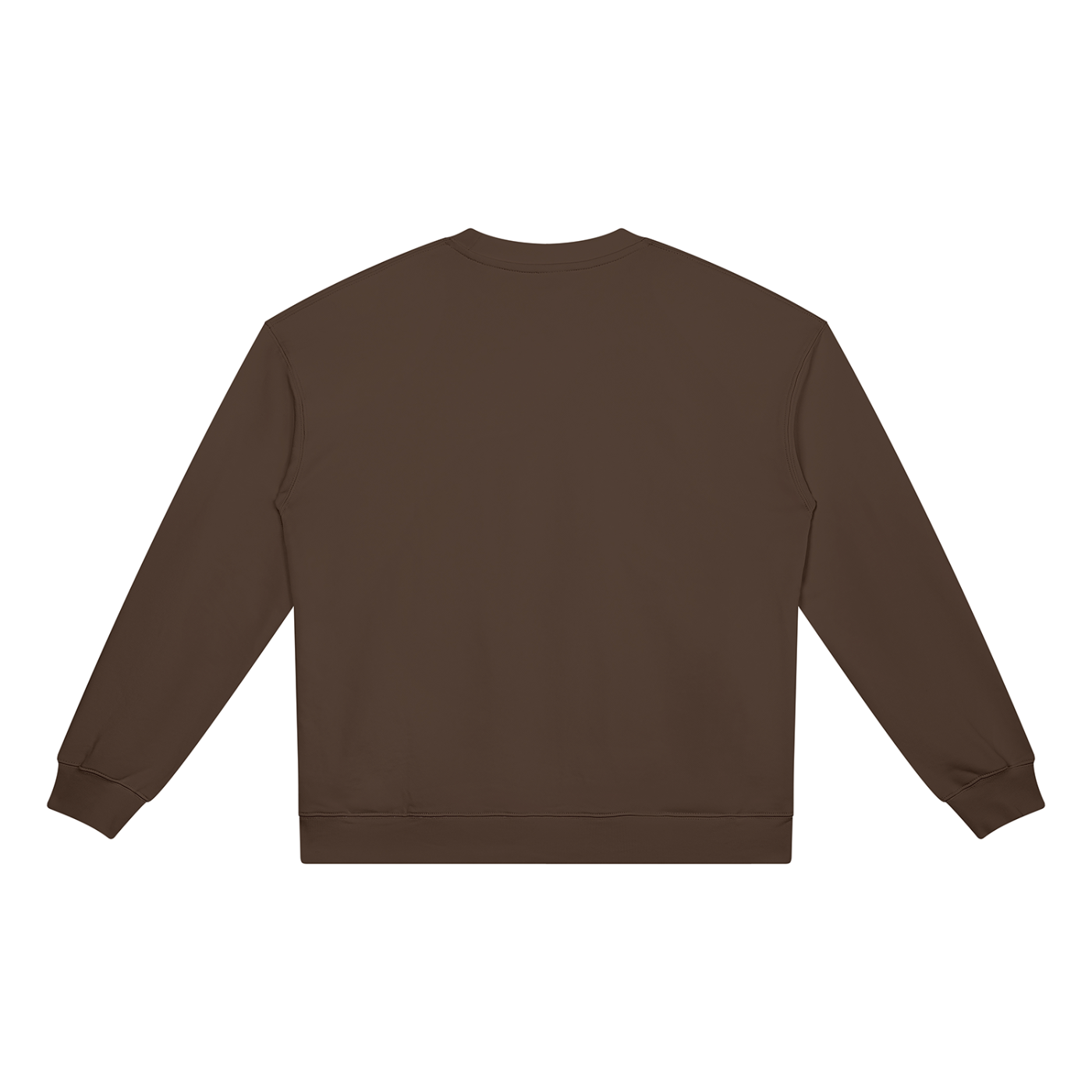 BLANKZ Heavyweight Crew 420 — Coffee, back view