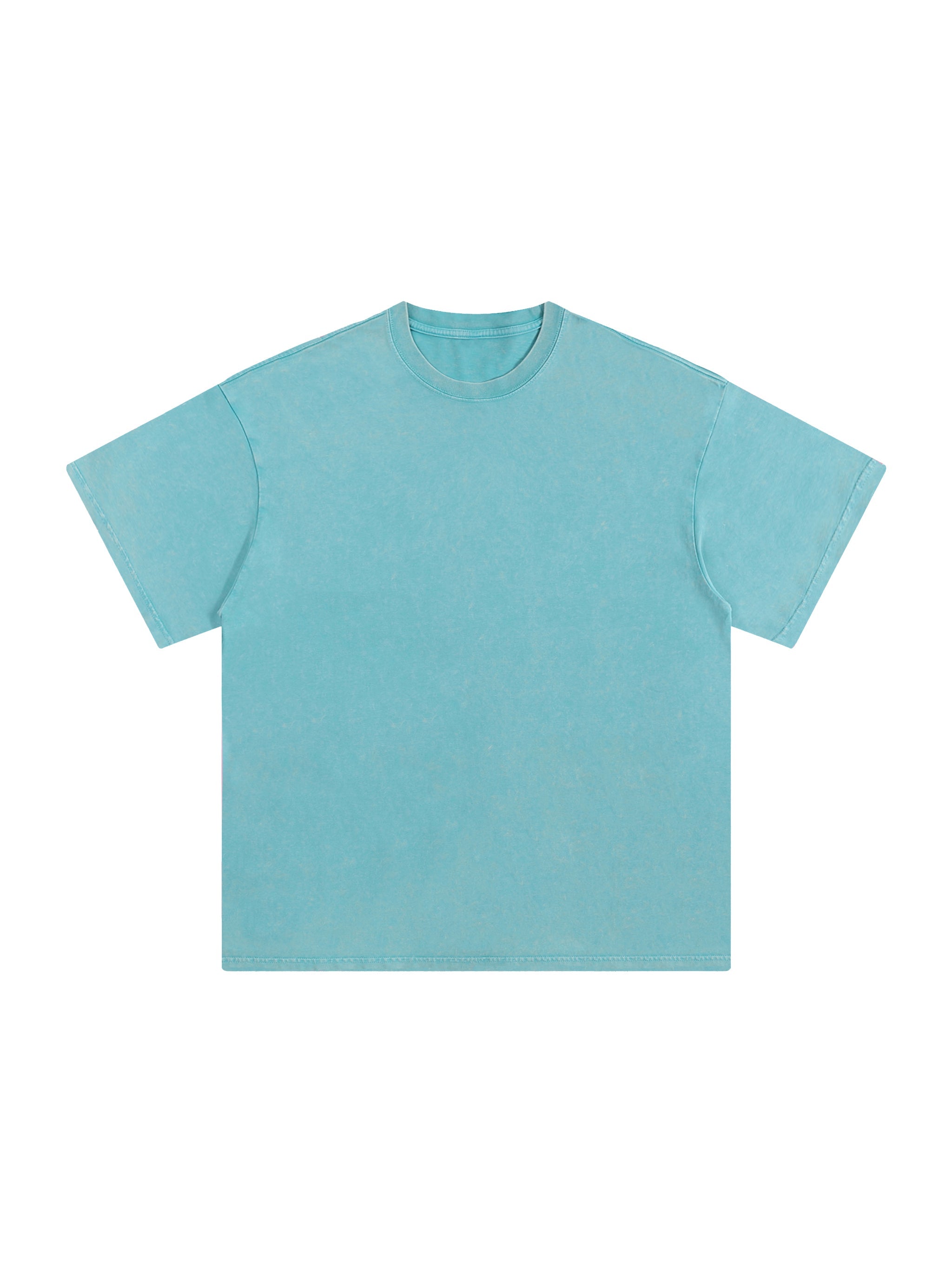 BLANKZ Snow Wash Cotton Tee — Acid Blue, front view