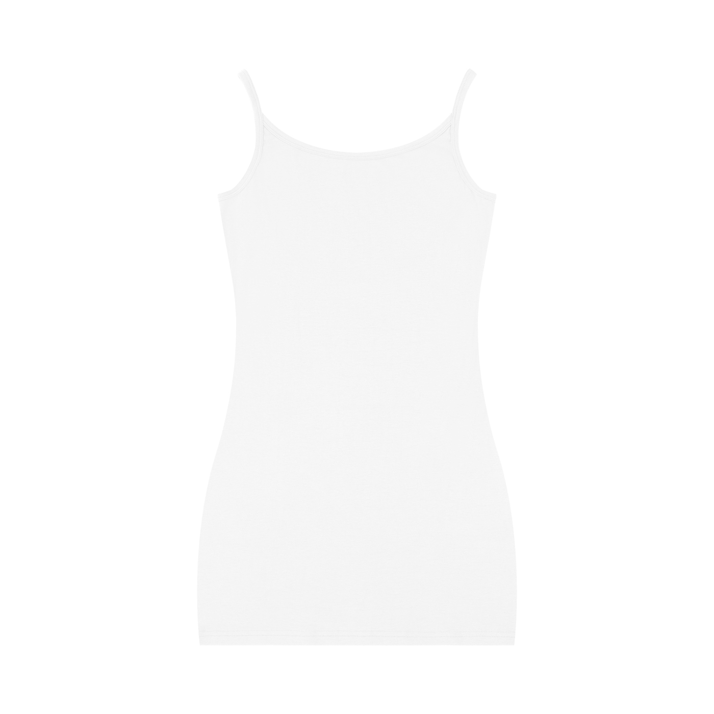 BLANKZ Solid Tight Sleeveless Dress — White, front view