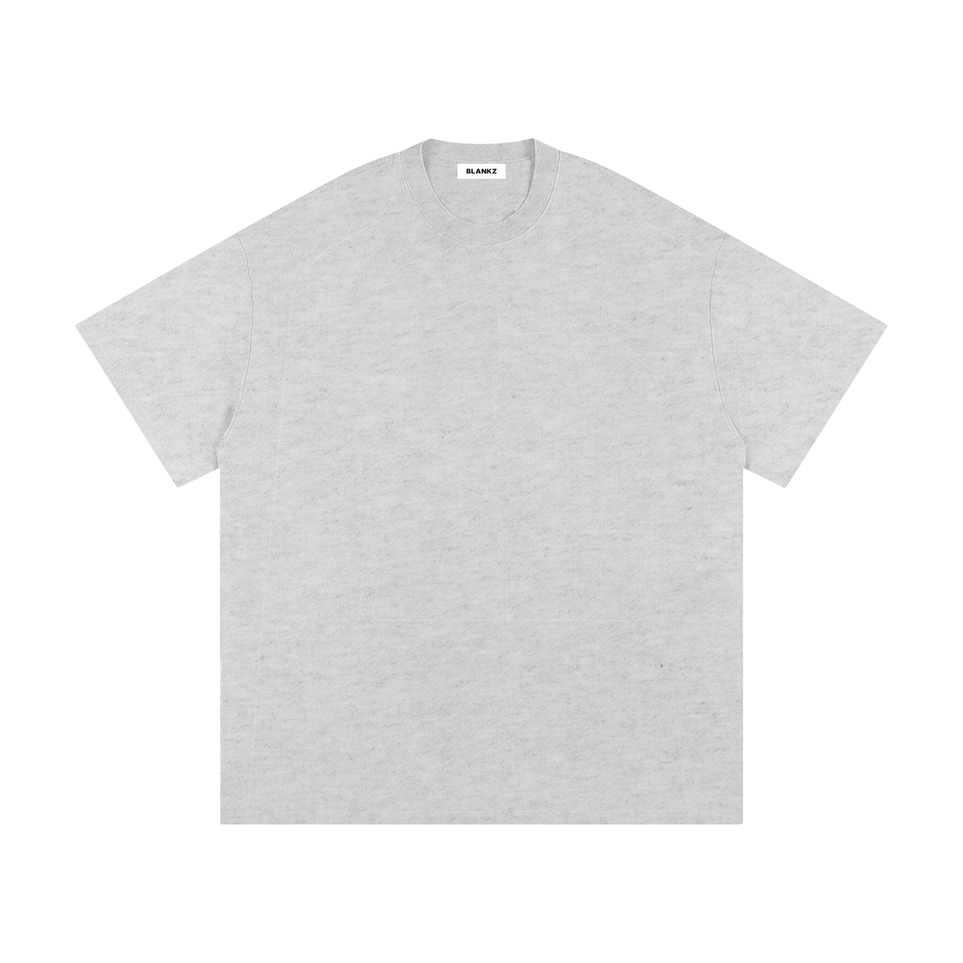 BLANKZ Loose Heavy Tee 275 — Oat Gray, front view