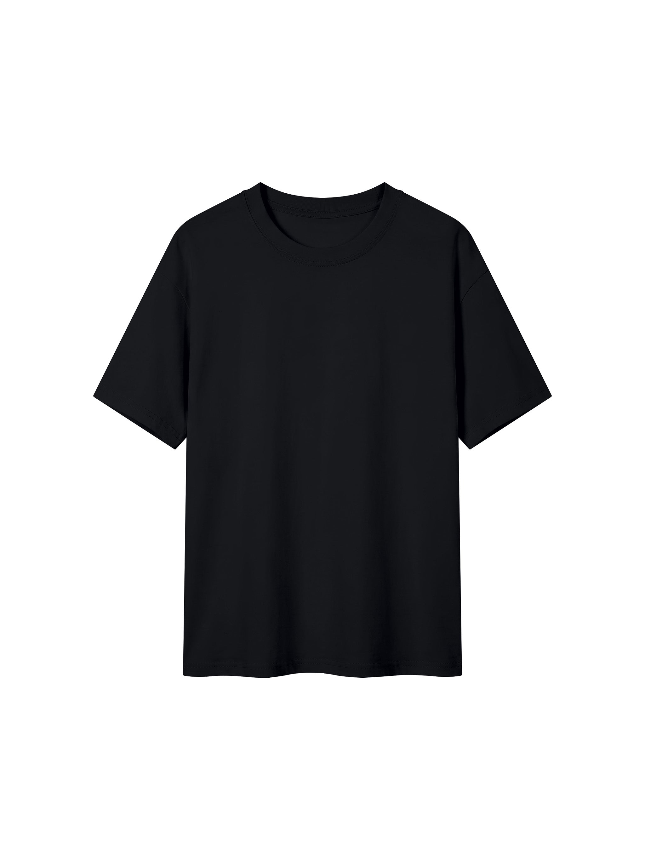 BLANKZ Everyday Cotton Tee — Black, front view