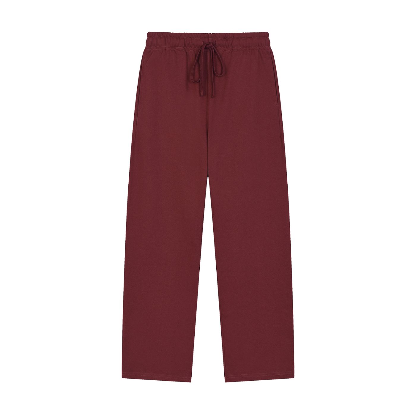 BLANKZ Heavy Straight Sweatpant — Dull Red, front view
