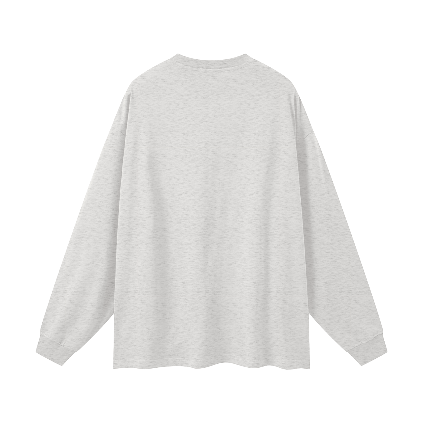 BLANKZ Oversized Long Sleeve 305 — Oat Gray — back view
