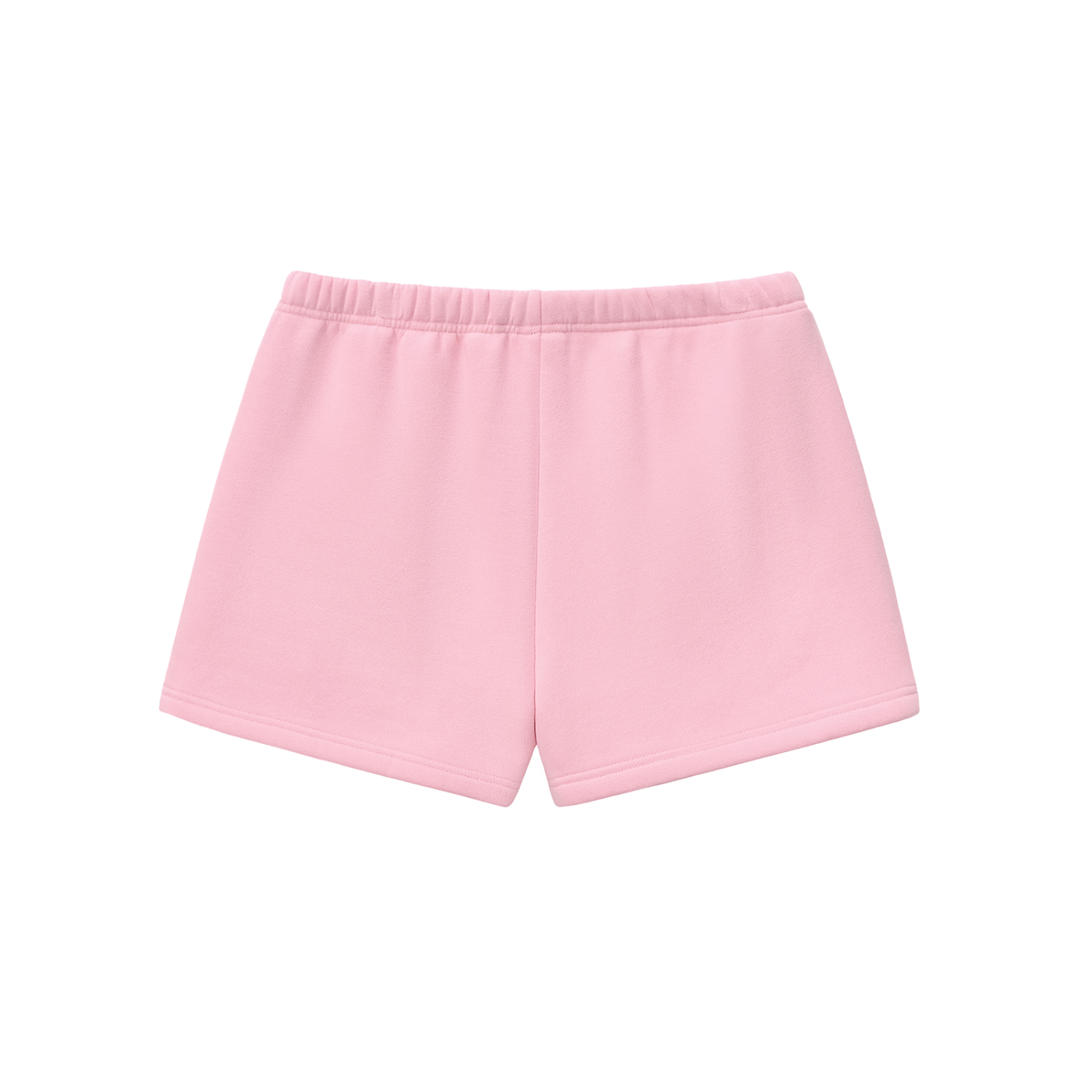 BLANKZ Essential Fleece Drawstring Sweatshorts — Pink, back view