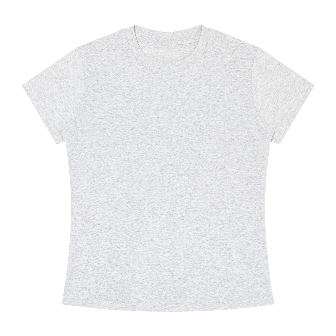 BLANKZ Slim Fit Crewneck Tee — Oat Gray, front view