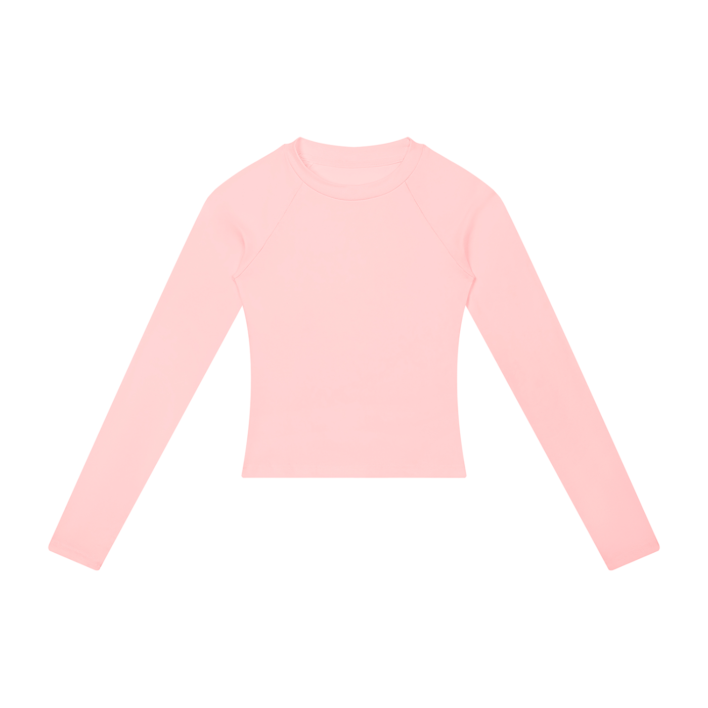 BLANKZ Slim Raglan Long Sleeve Tee — Pink, front view