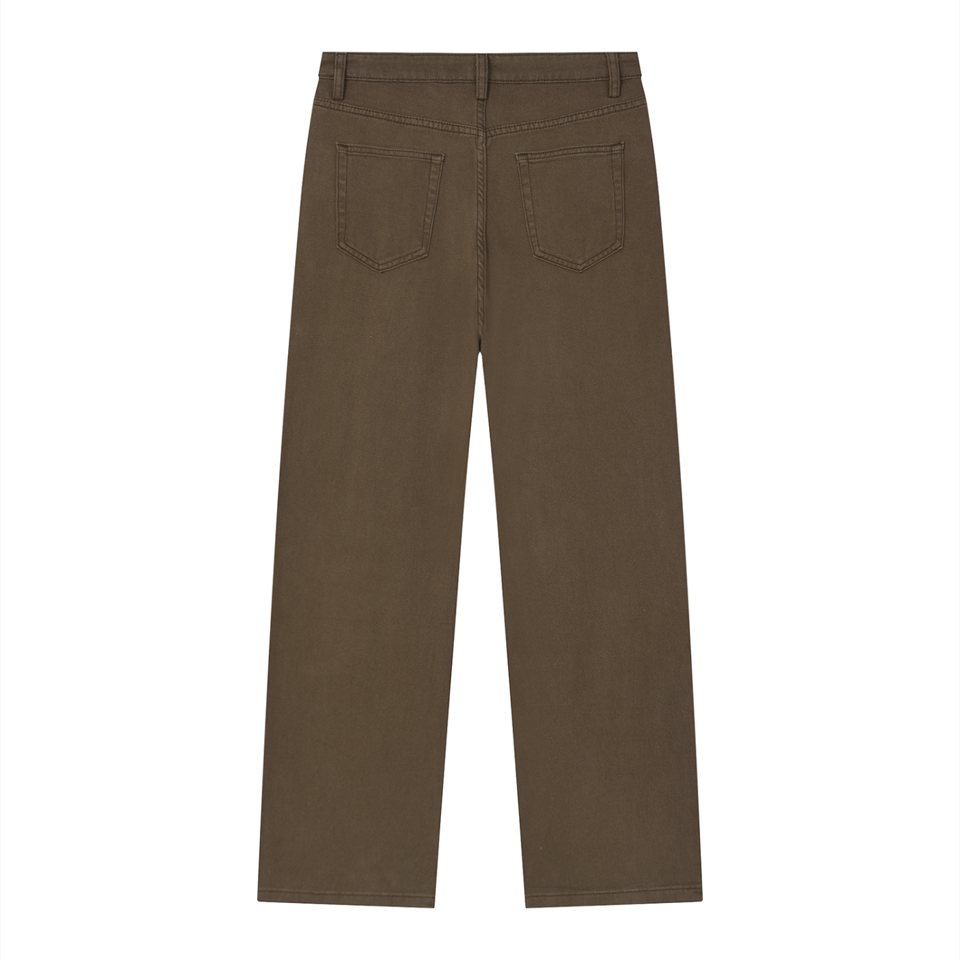 BLANKZ Washed Straight Jean — Brown, back view