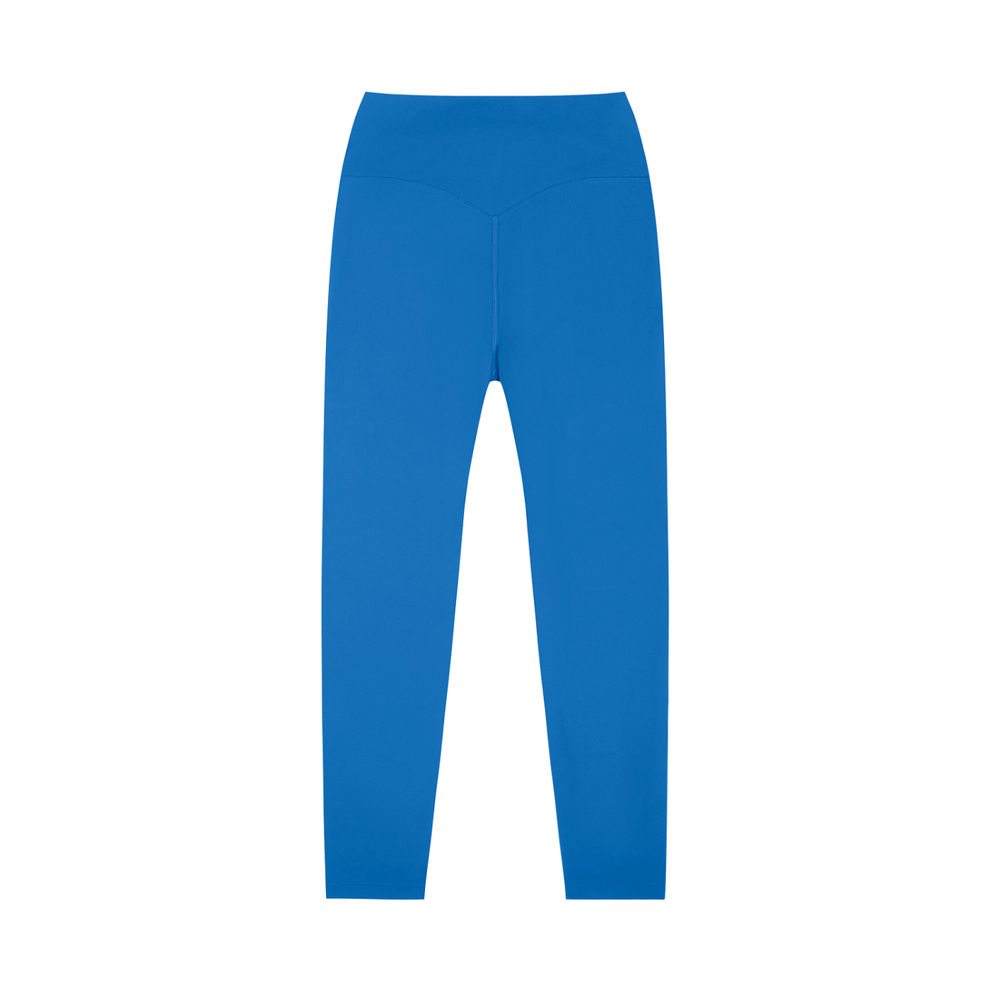 BLANKZ High-Waisted Yoga Leggings — Colorful Blue, back view