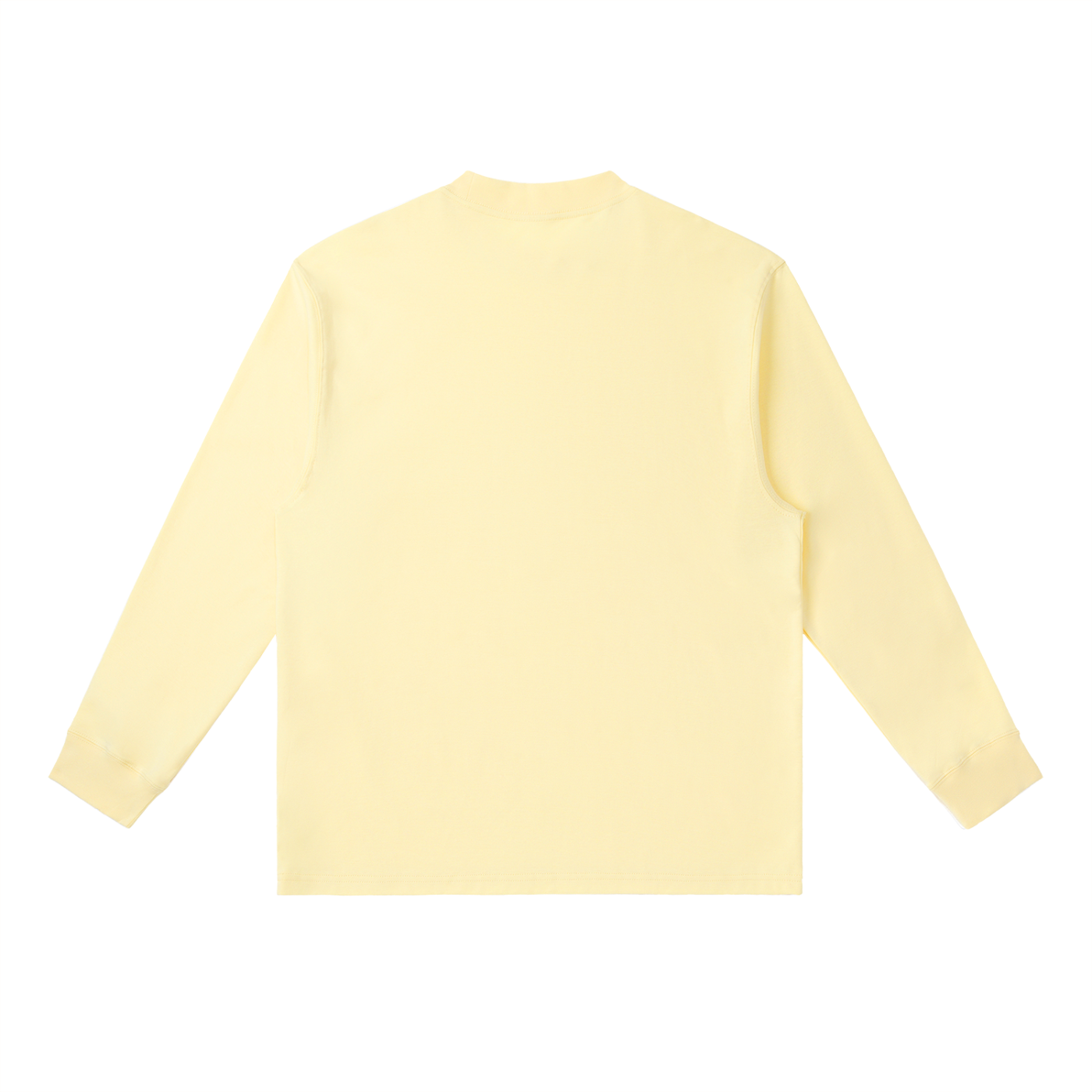 BLANKZ Everyday Long Sleeve 280 — Yellow Cream, back view