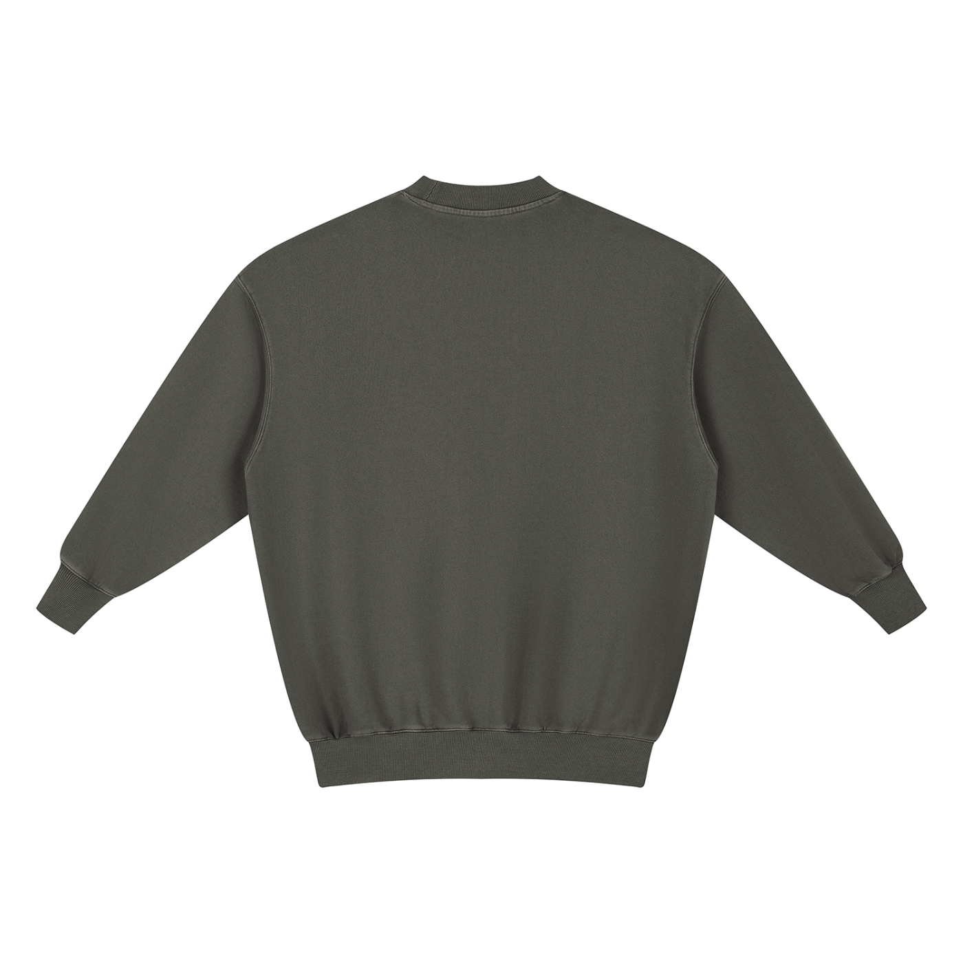 BLANKZ Vintage Wash Pullover Dress — Dark Gray — back view