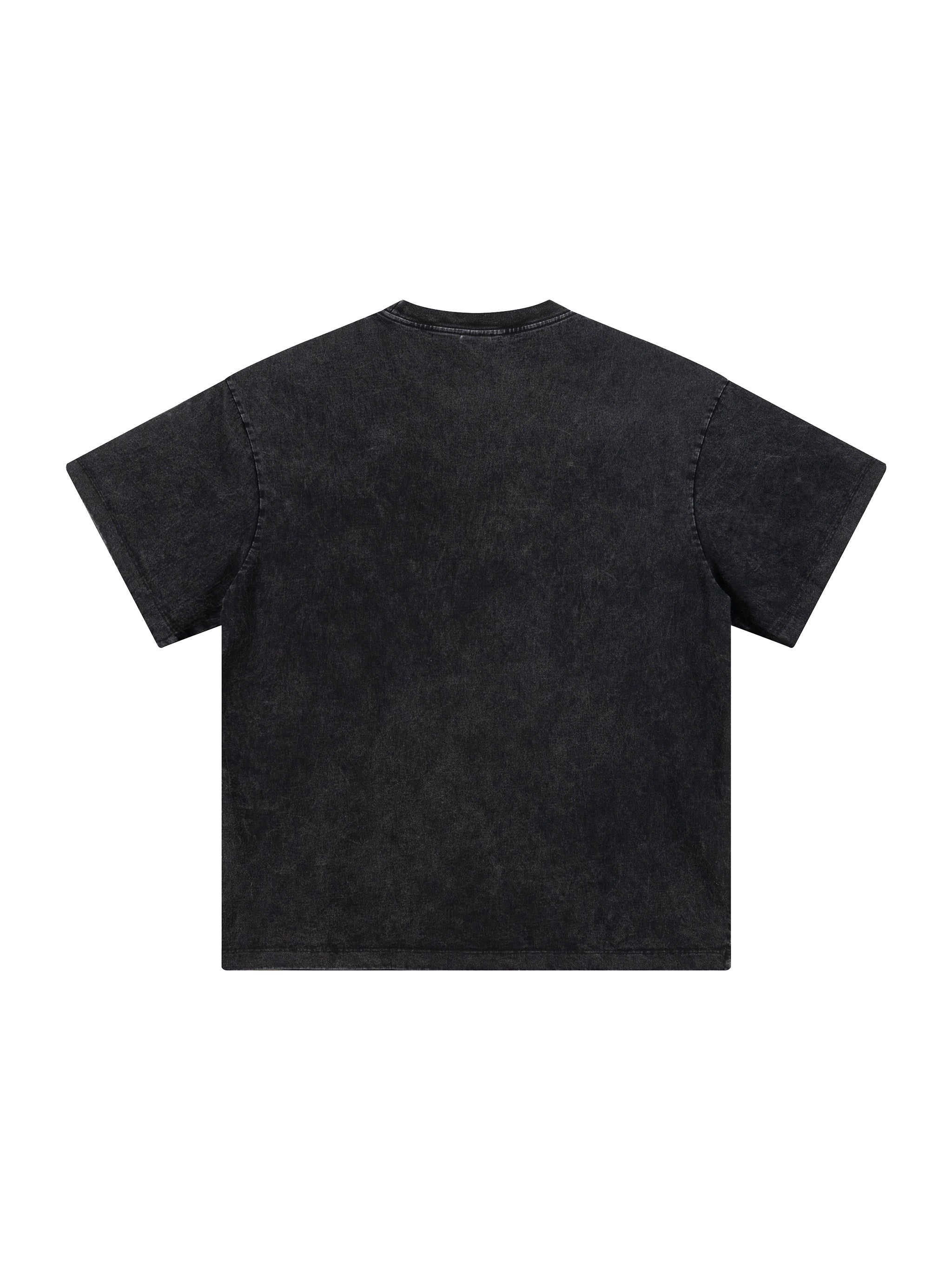 BLANKZ Snow Wash Cotton Tee — Batik Black, back view