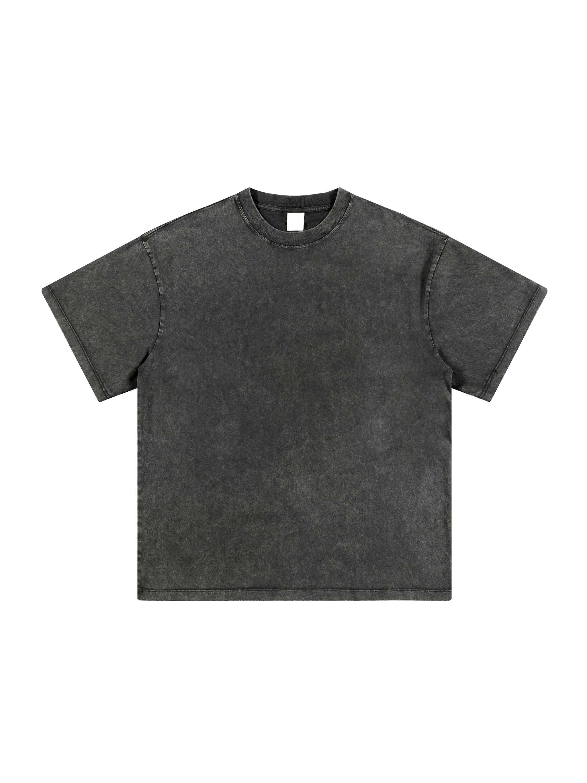 BLANKZ Snow Wash Cotton Tee — Dark Gray, front view