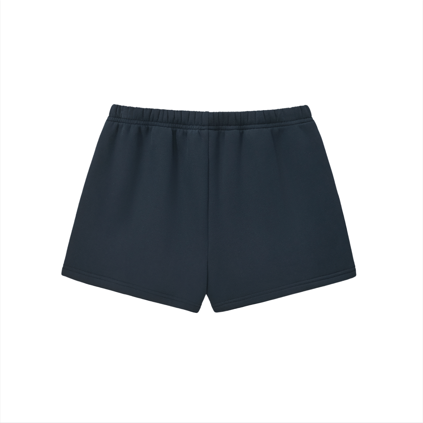 BLANKZ Essential Fleece Drawstring Sweatshorts — Navy Blue, back view