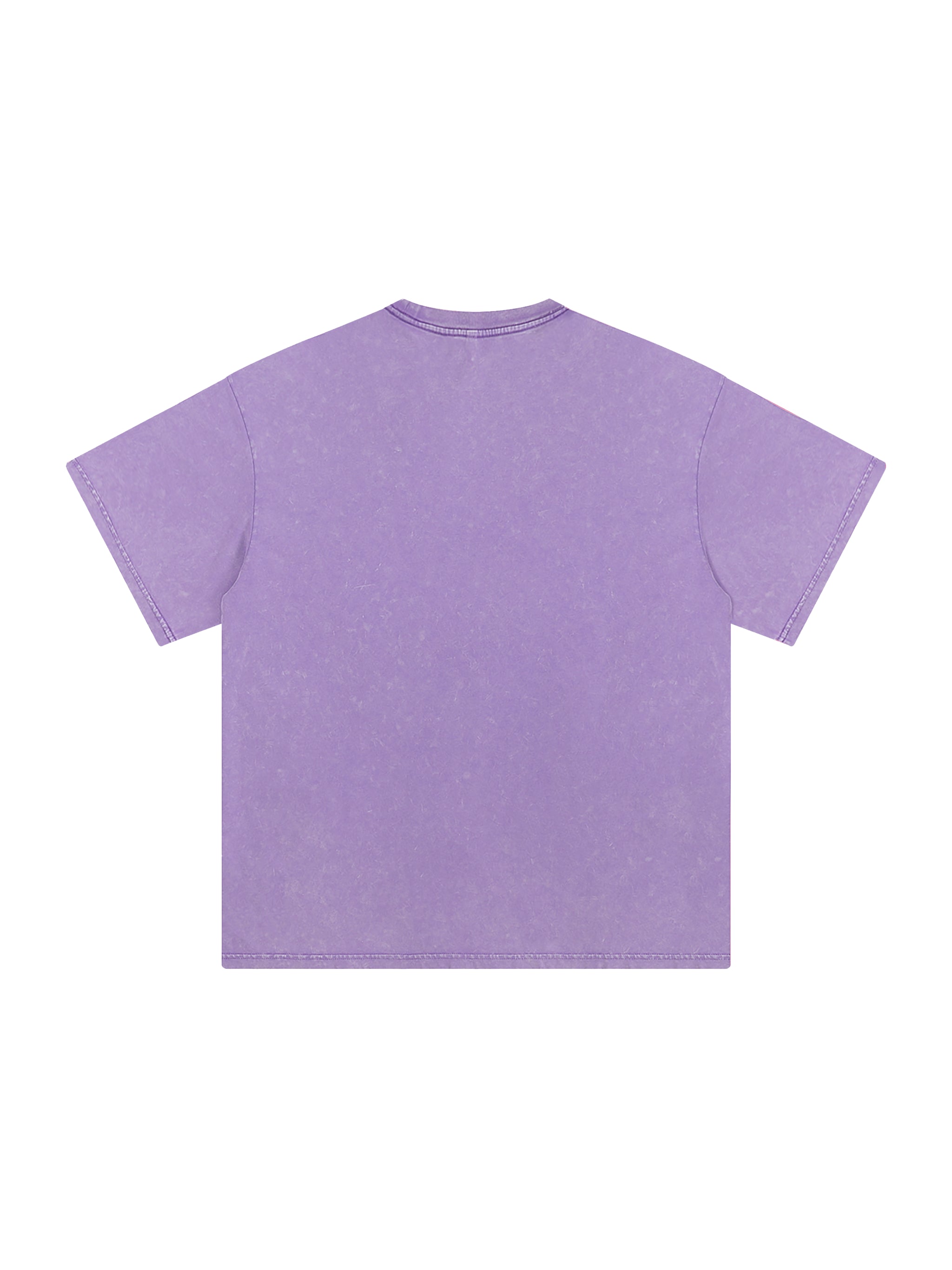 BLANKZ Snow Wash Cotton Tee — Light Purple, back view