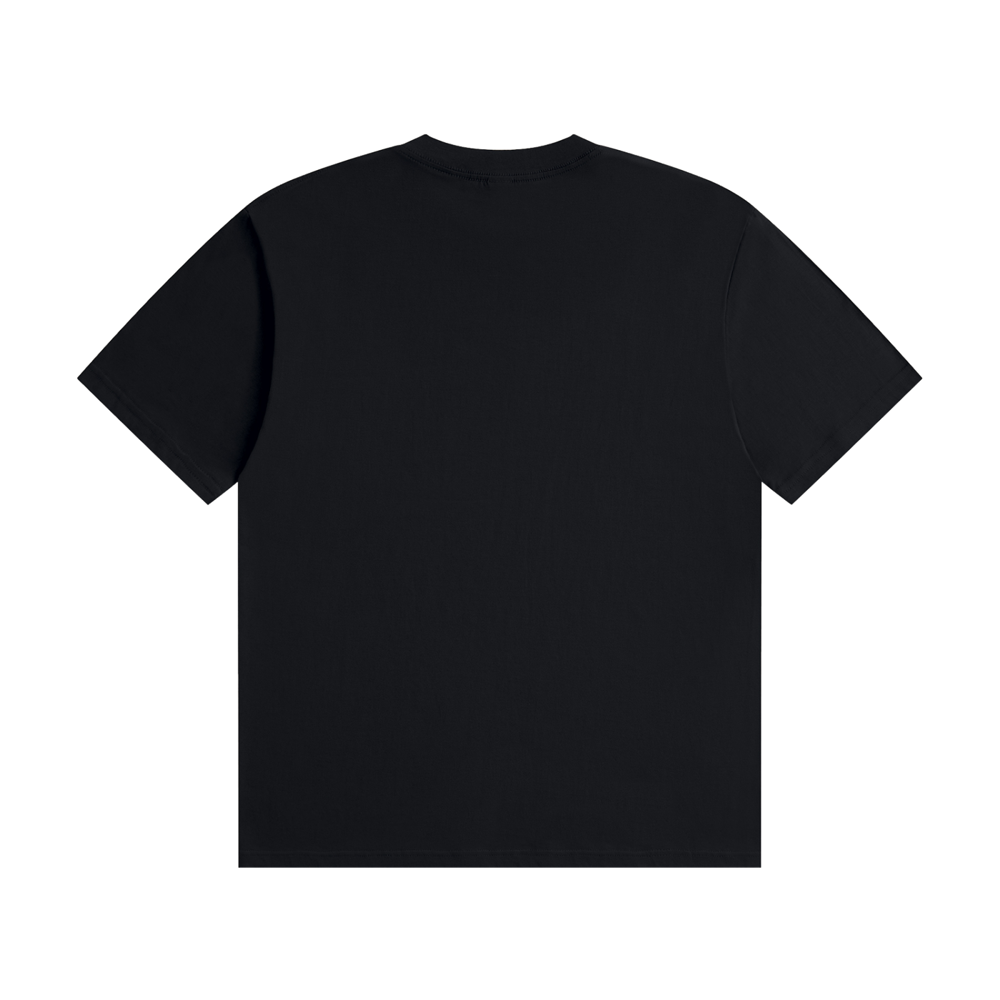 BLANKZ Seamless Cotton Tee — Black, back view