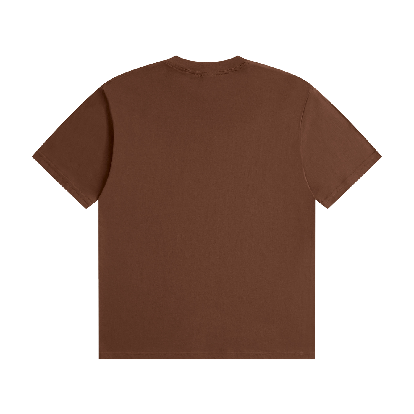 BLANKZ Seamless Cotton Tee — Coffee, back view