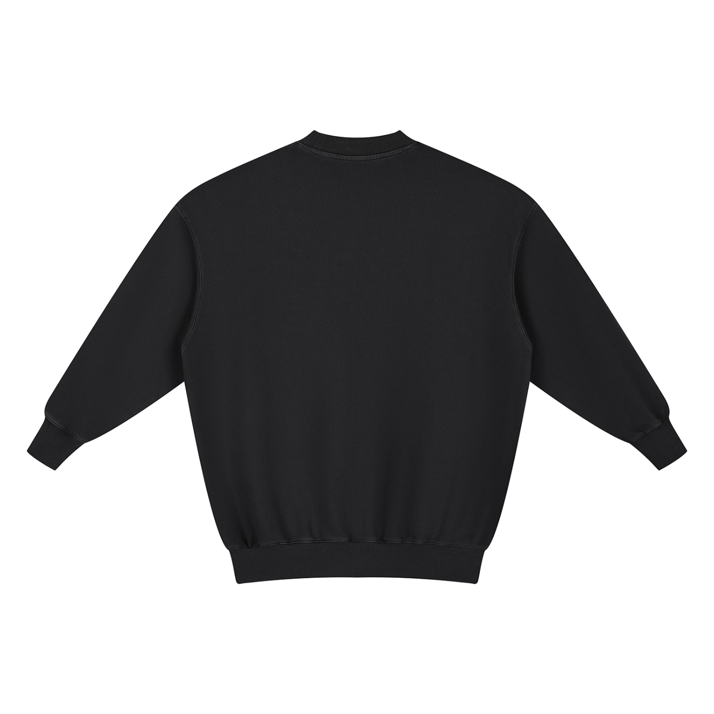 BLANKZ Vintage Wash Pullover Dress — Black — back view