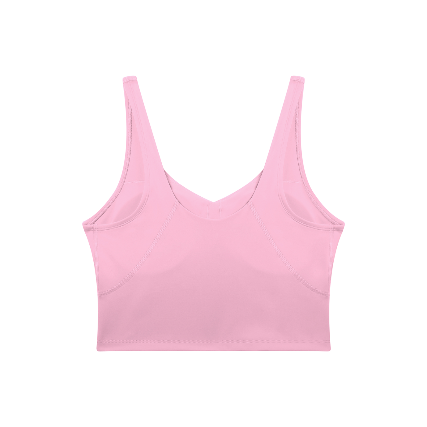 BLANKZ V-Neck Yoga Sports Bra — Pink, back view