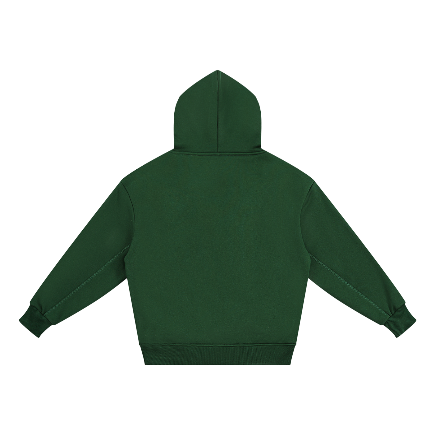 BLANKZ Kids' Essential Fleece Hoodie — Blackish Green, back view