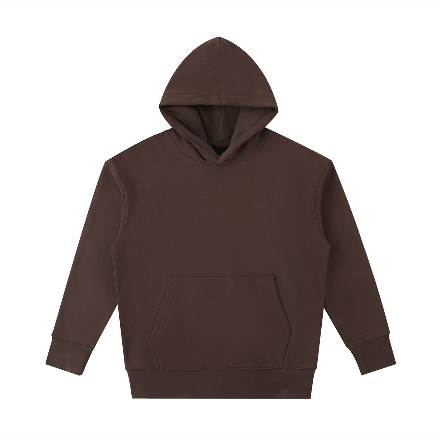 BLANKZ Ultraweight Cotton Hoodie 530 — Coffee, front view