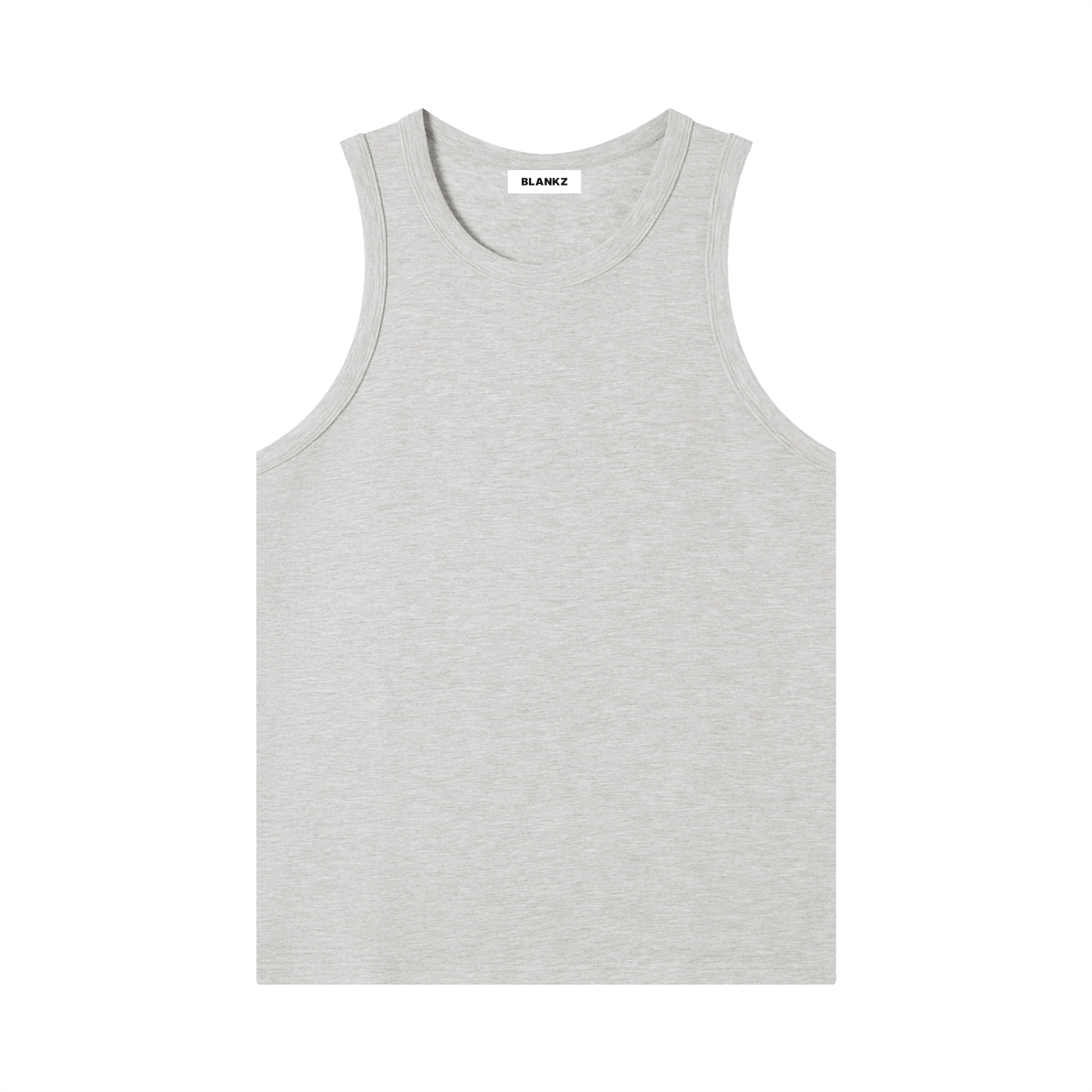 BLANKZ Heavy Rib Tank — Flower Gray, front view