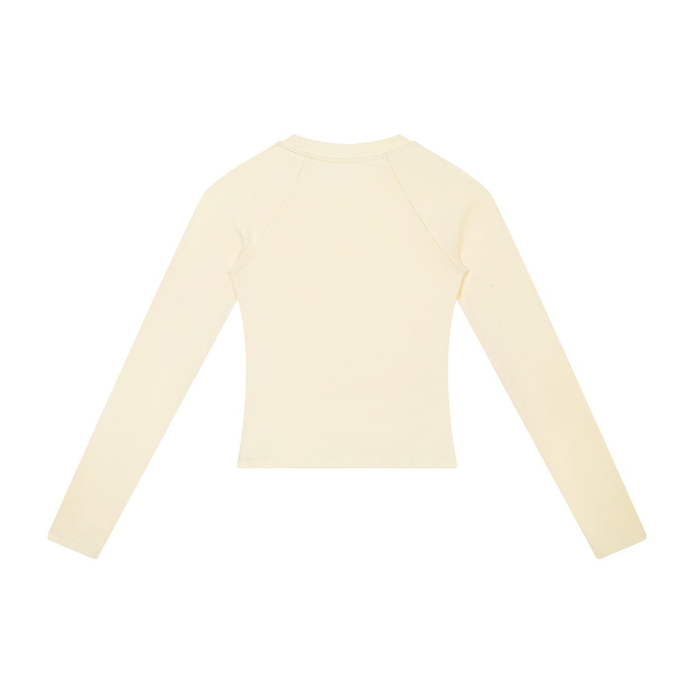 BLANKZ Slim Raglan Long Sleeve Tee — Apricot, back view